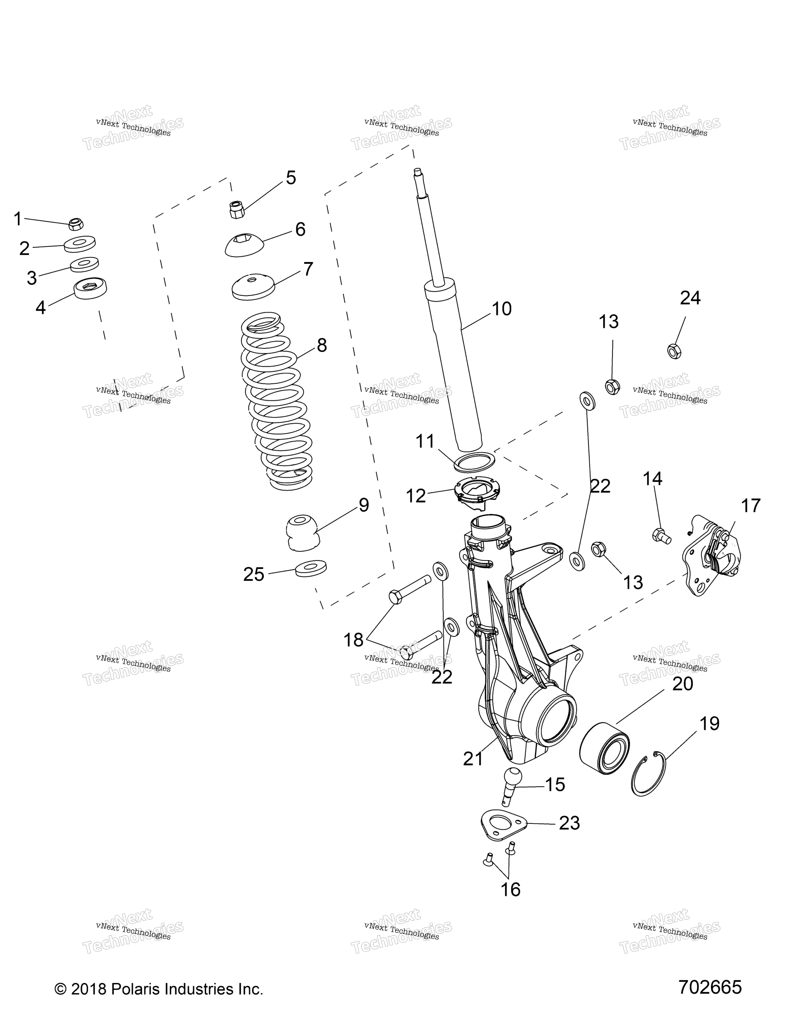 Подвеска, передняя Strut R22rca57a1/A7