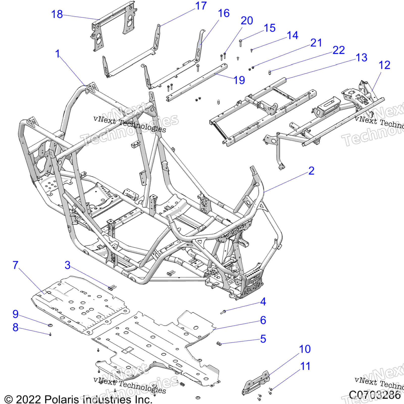 Шасси, основная рама And Skid Plates