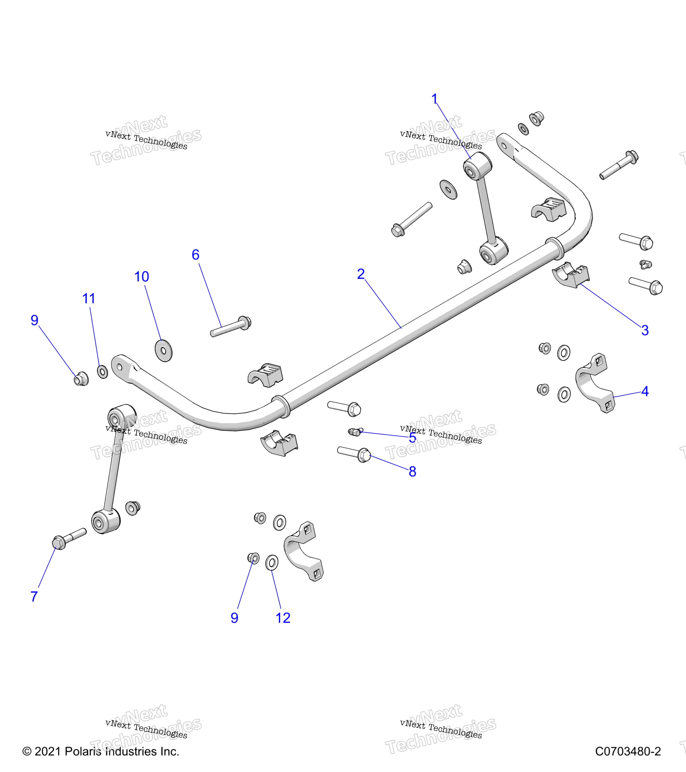 Suspension, Stabilizer Bar, задний