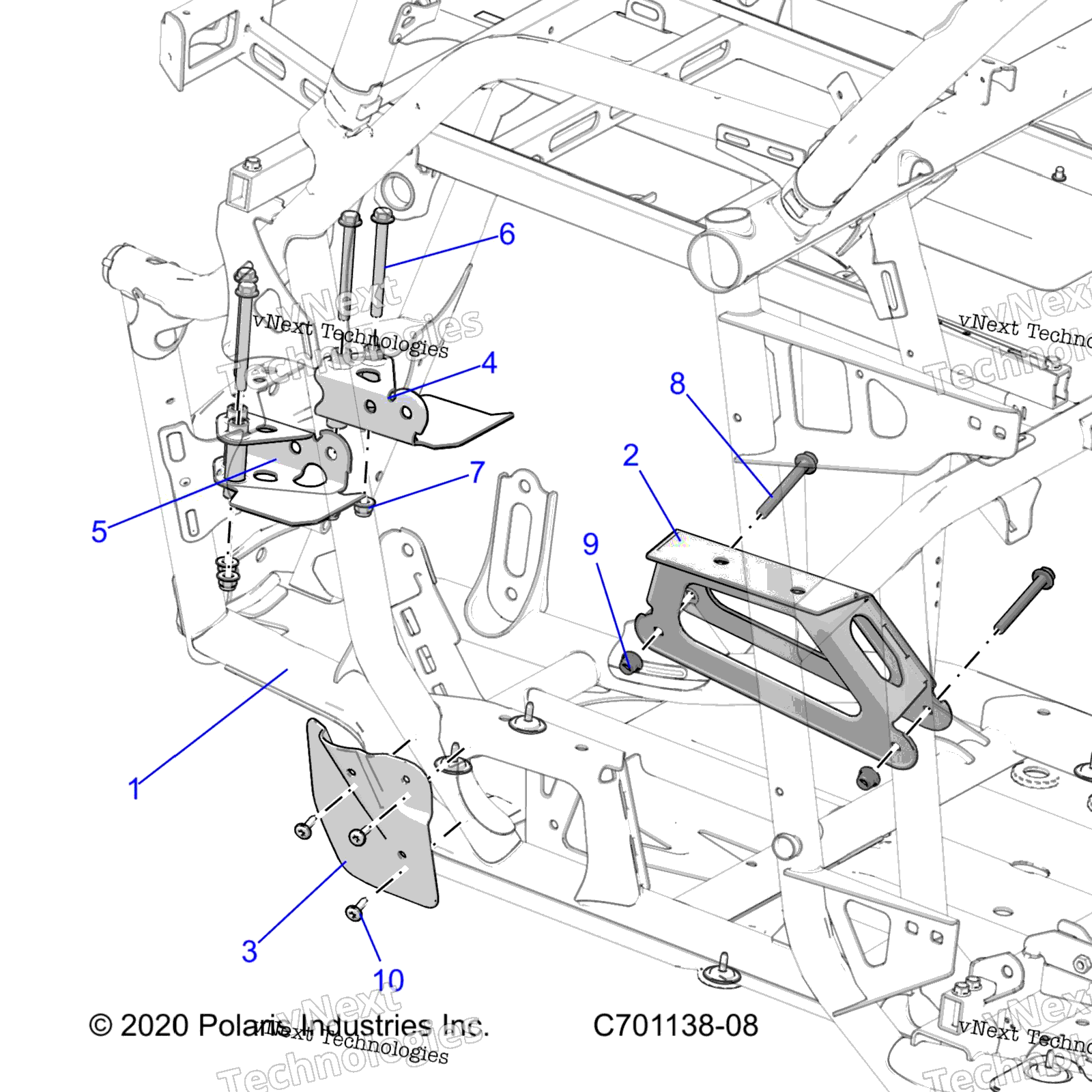 Chassis, двигатель и задний Driveline крепление