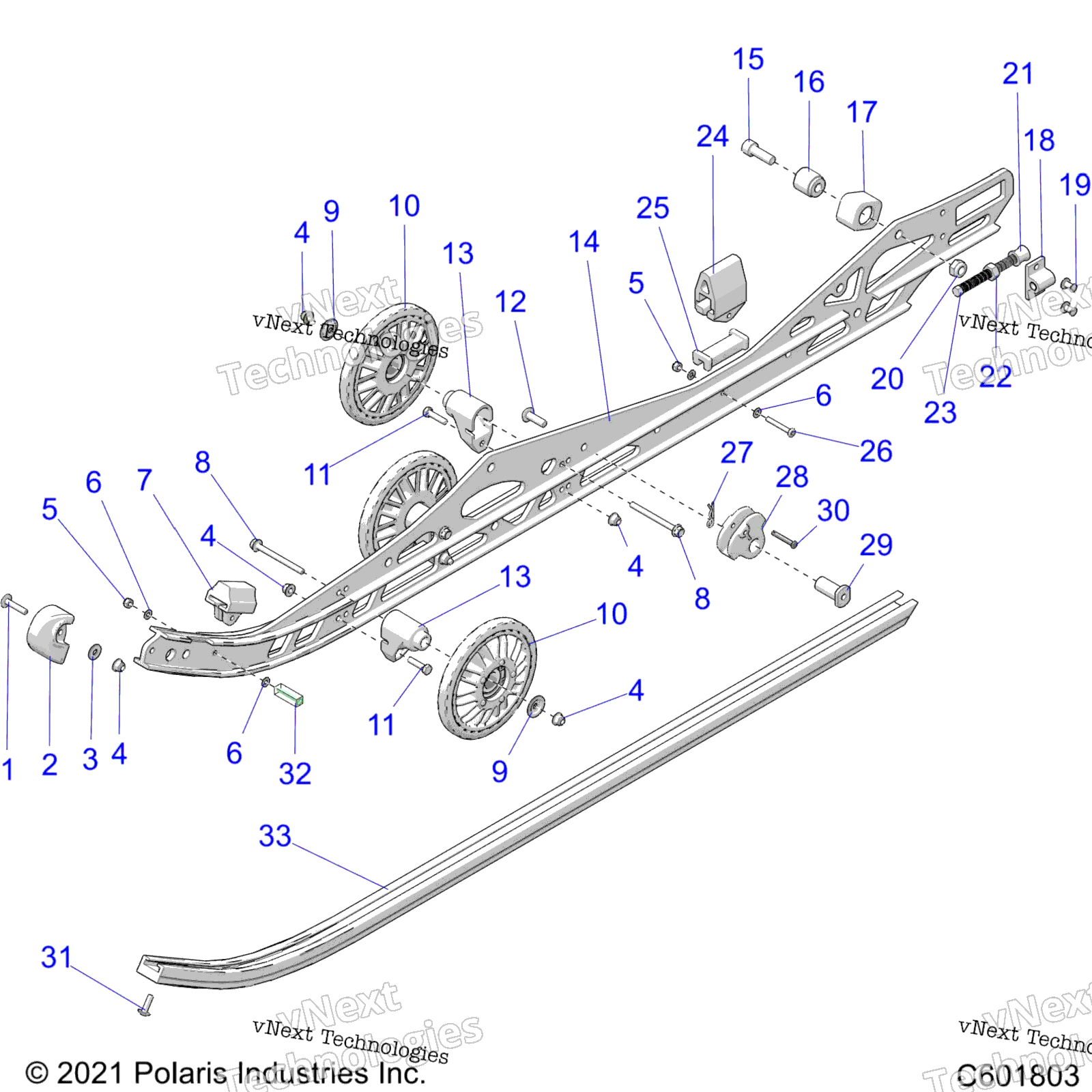 Suspension, Rail, Lh / Rh