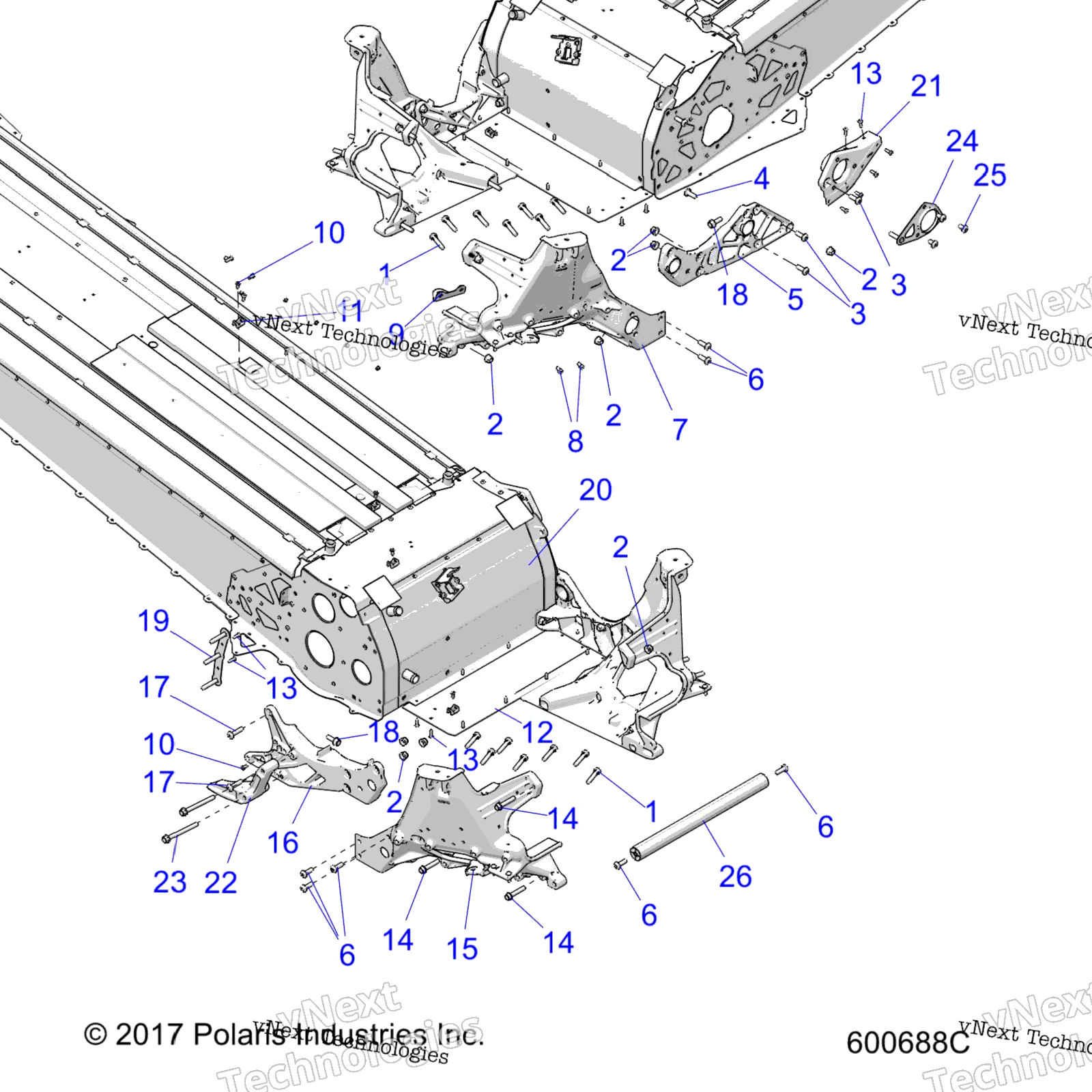 Chassis, Bulkhead Asm. All опции