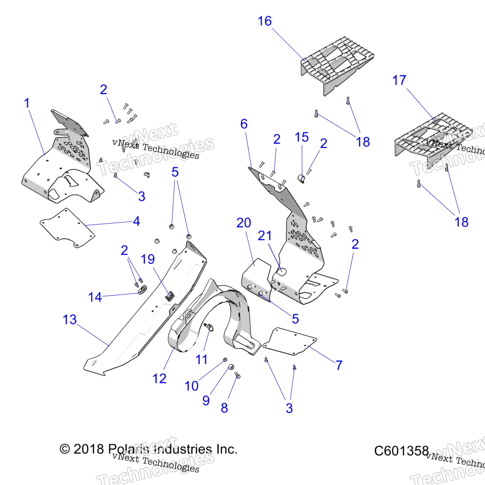 Chassis, сцепление защита & Footrests All Options