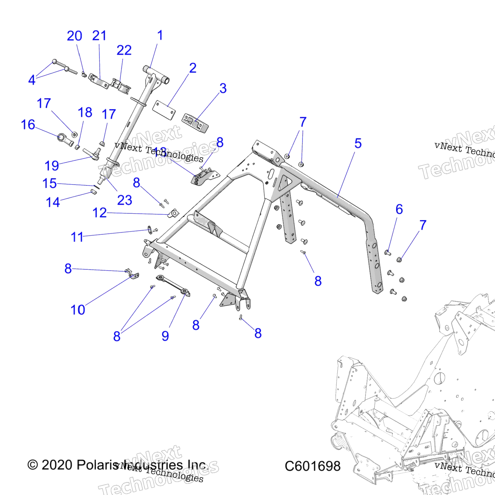 Steering, рулевое управление Post и Hoop S22mdx6dsa / 6Dea