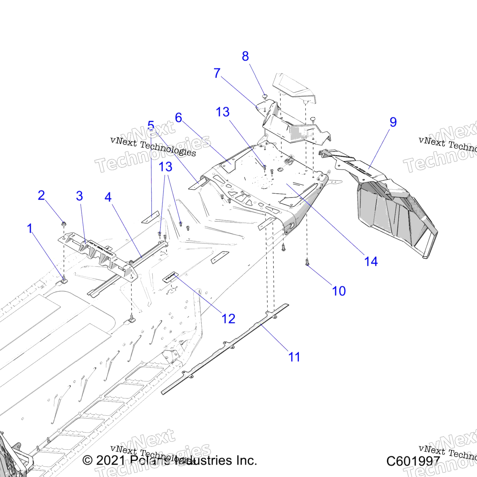Chassis, Rear, Misc. Covers и Snowflap All Options