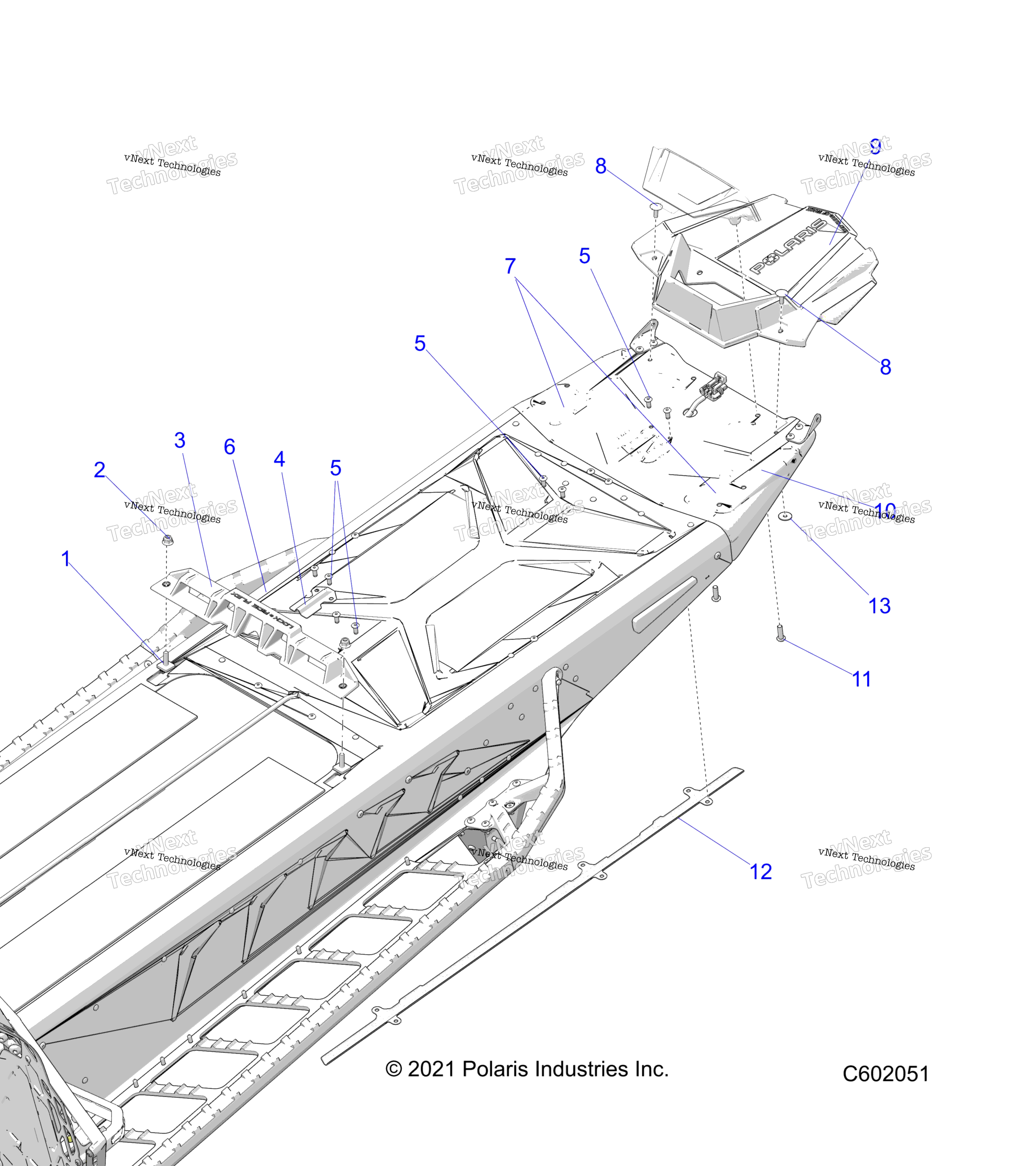Chassis, Rear, Misc. Covers и Snowflap All Options