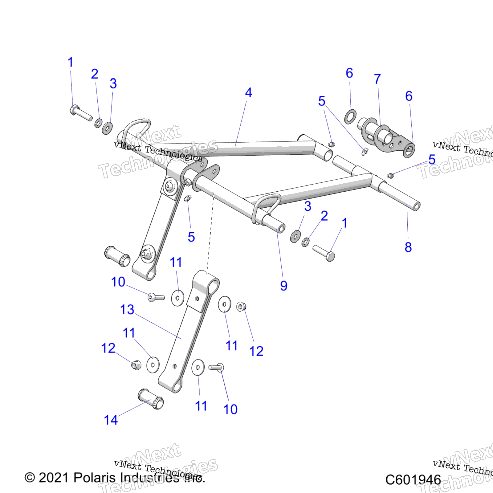 Suspension, Torque Arm, передний 2.75" Track Option