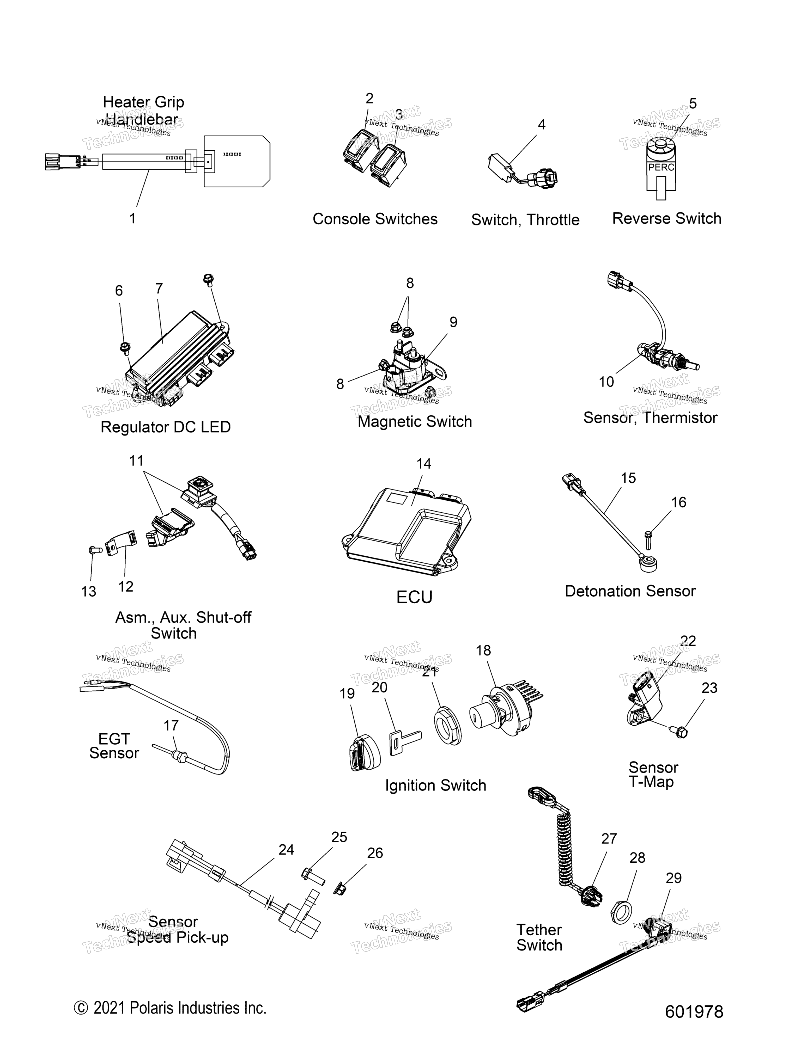 Electrical, Switches, Sensors & Components All опции