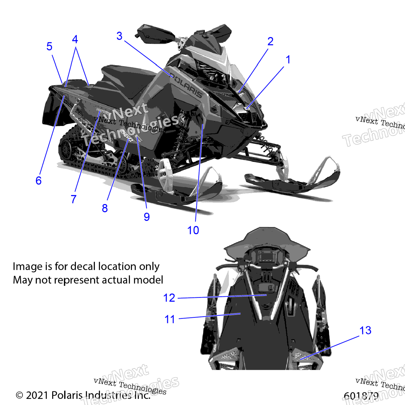 Body, Decal, Black Side панель W / Stealth Gray, Sky Blue Accent
