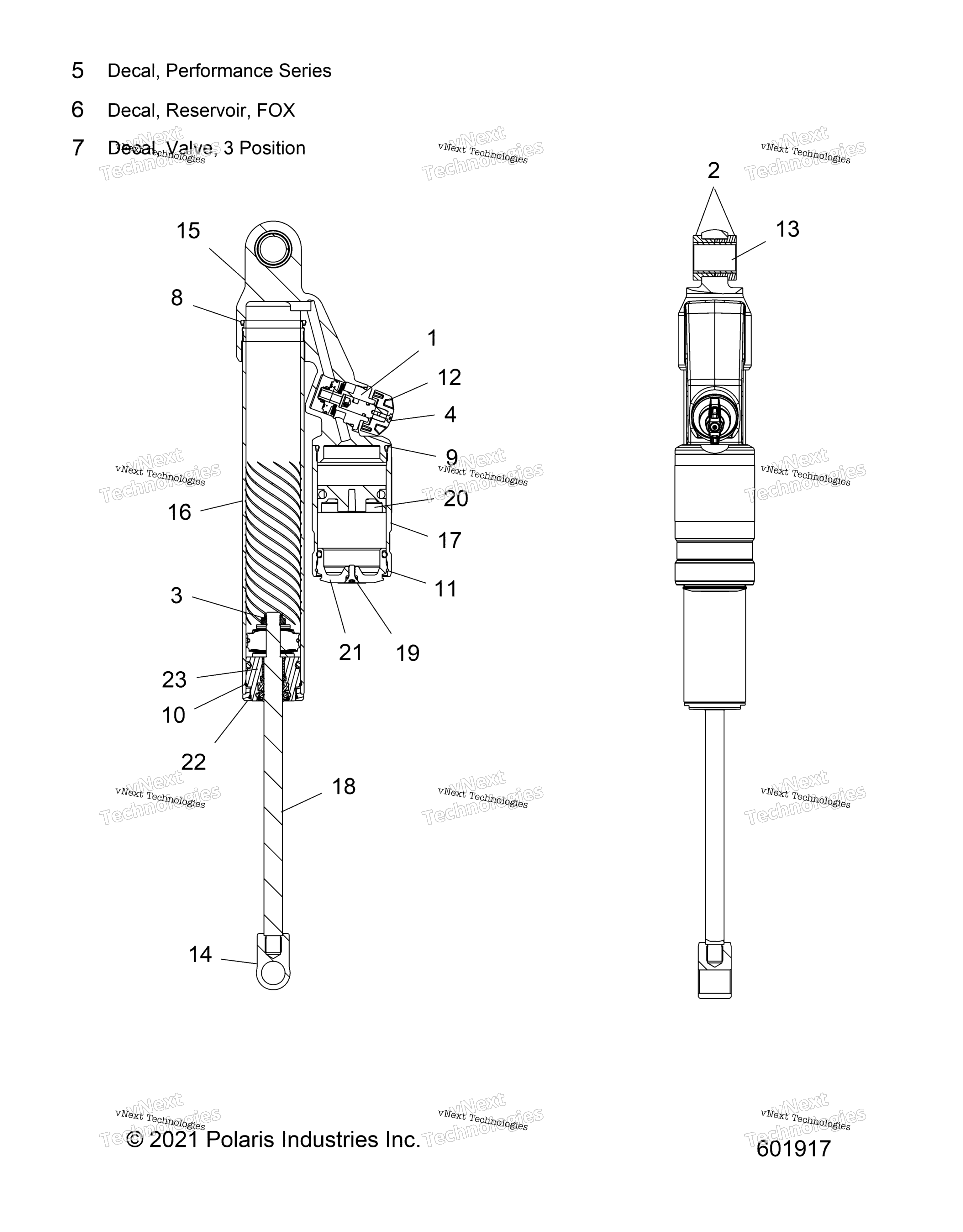 Suspension, Shock, задний Track All Options (601917)