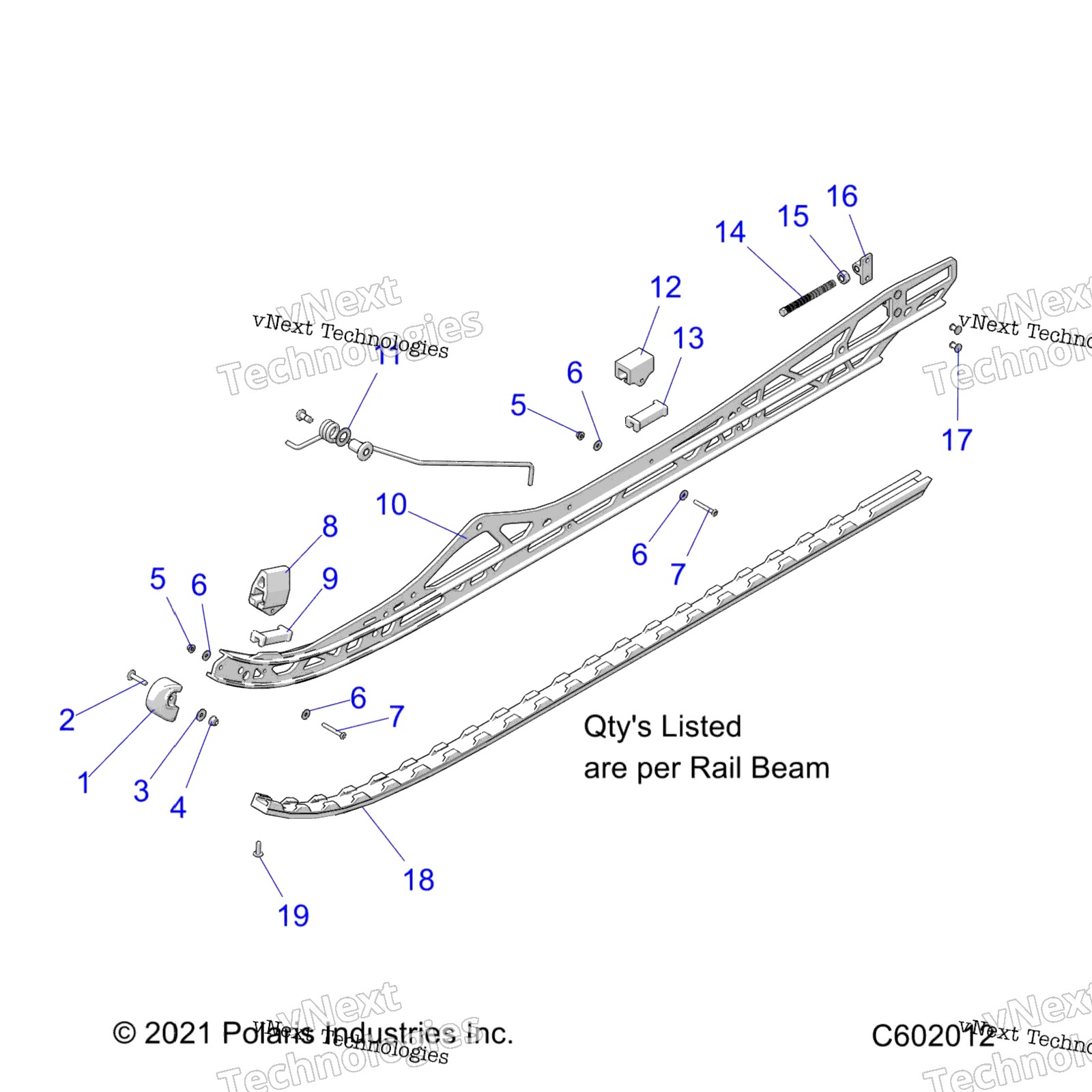 Suspension, Rail Beams, Lh / Rh All Options