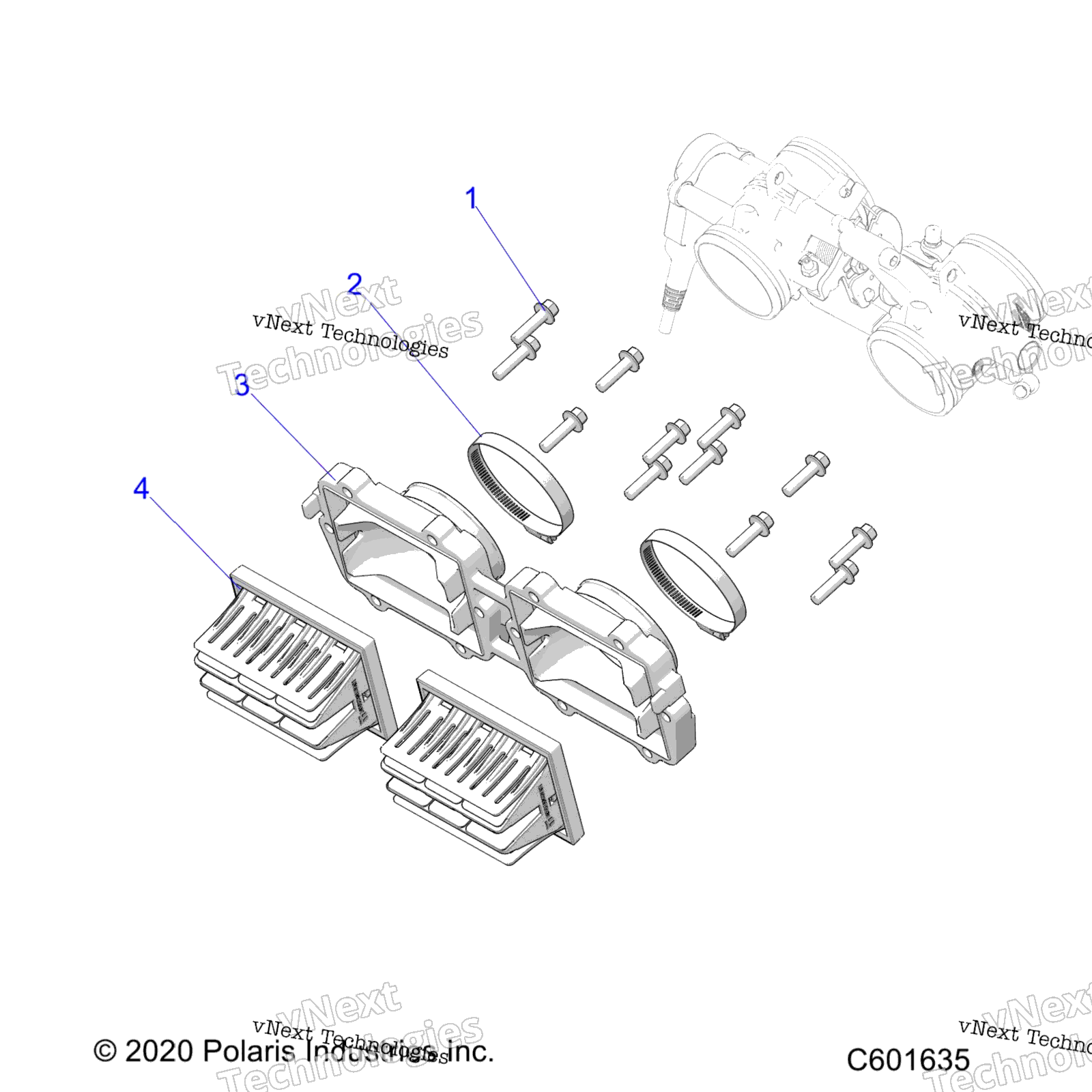 Engine, Reed клапан & Throttle кузов Adaptor All Options