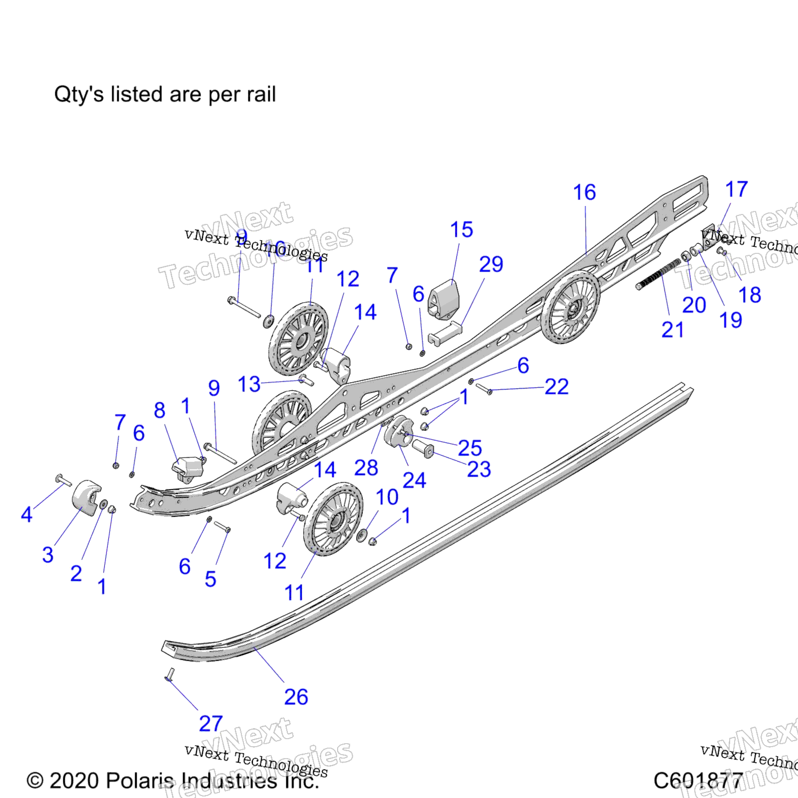 Suspension, Rail Beam Lh / Rh All Options