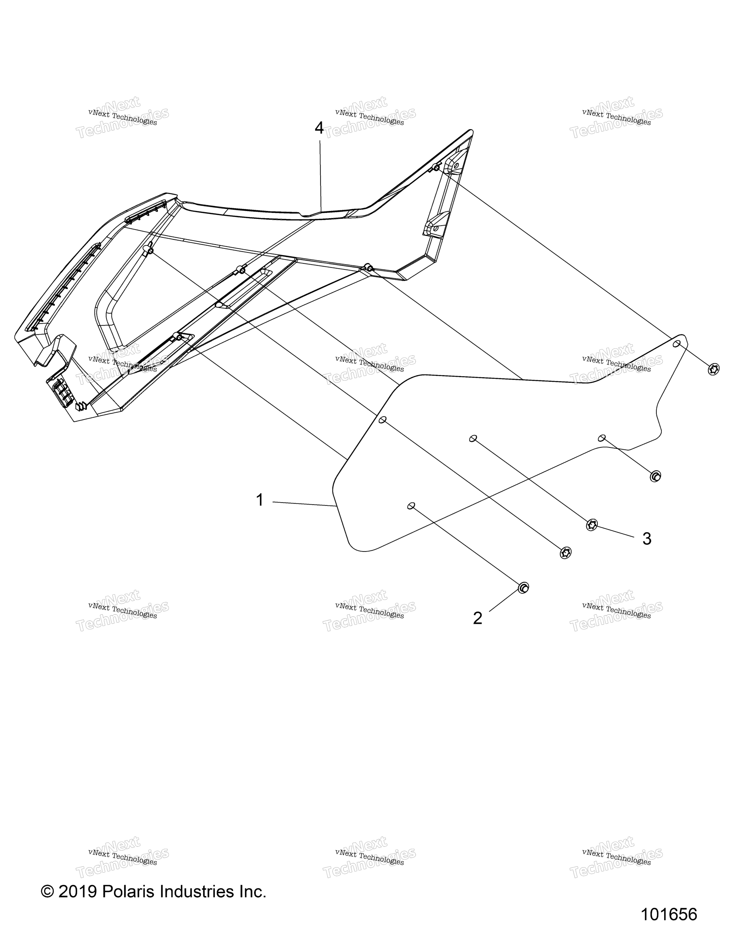 Body, Right Hand Side панель Heat Shield и Hardware 2 Up / Le