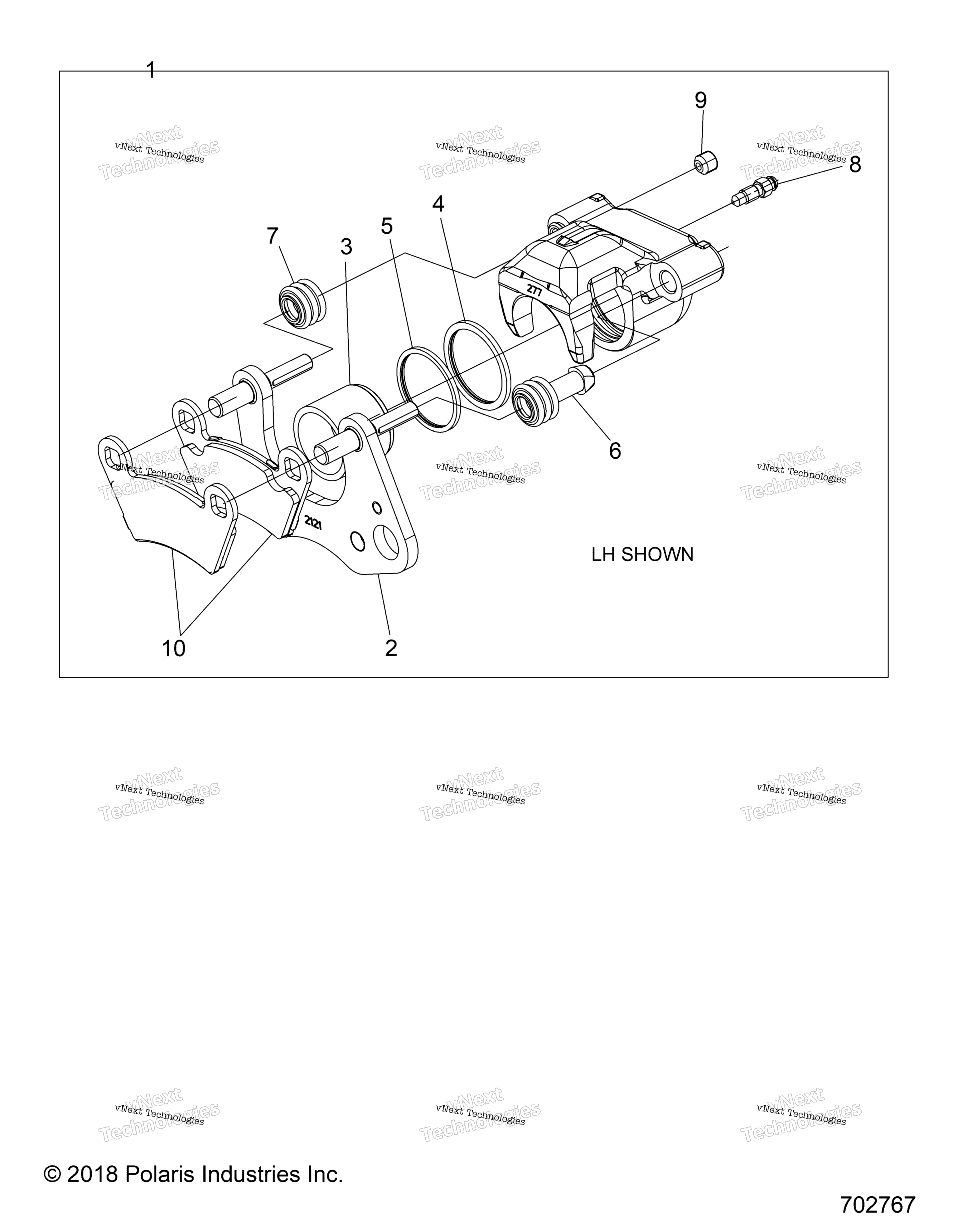 Brakes, Caliper, передний