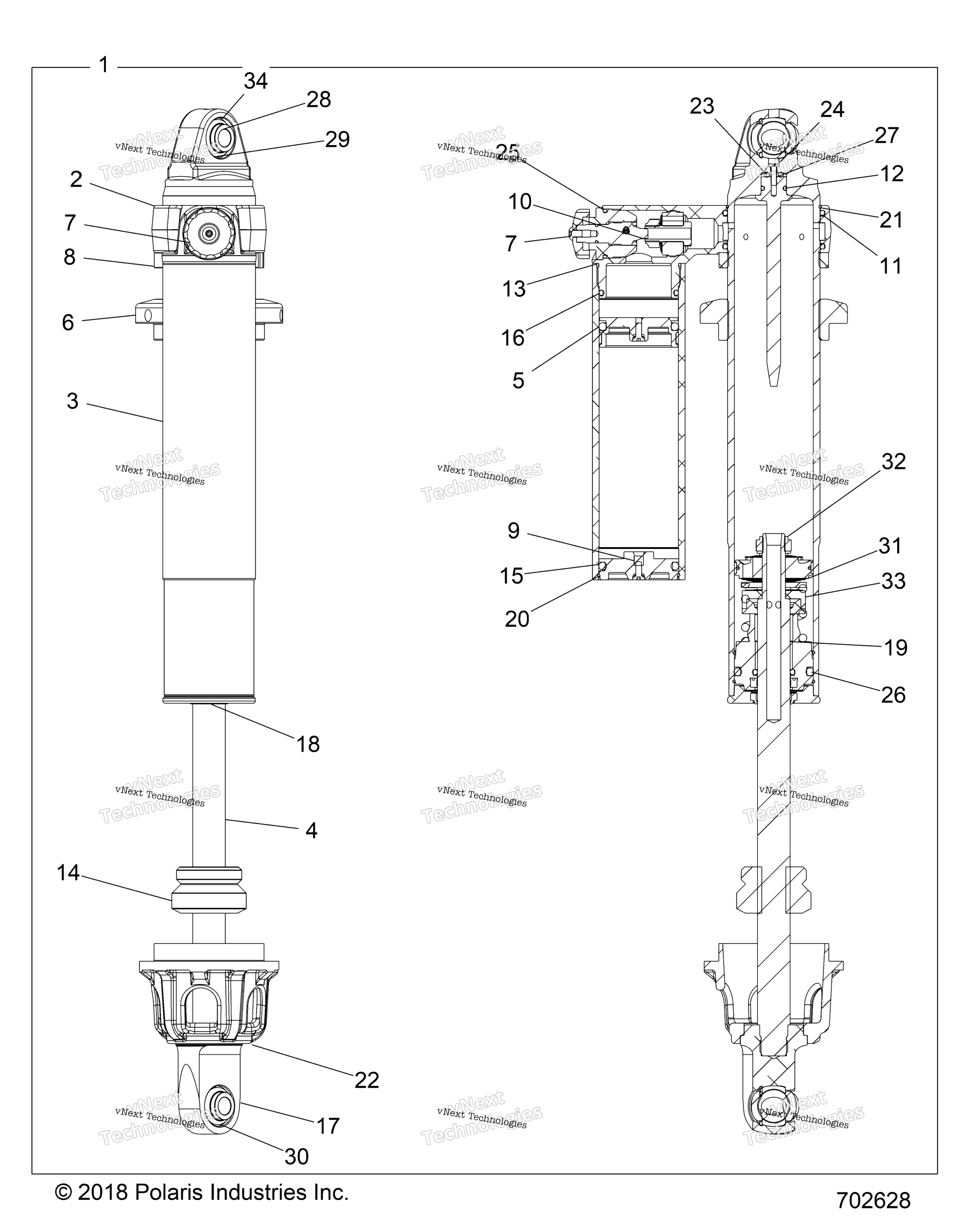 Подвеска, передний амортизатор Internals, Velocity Z21pae92ae/An/Be/Bn