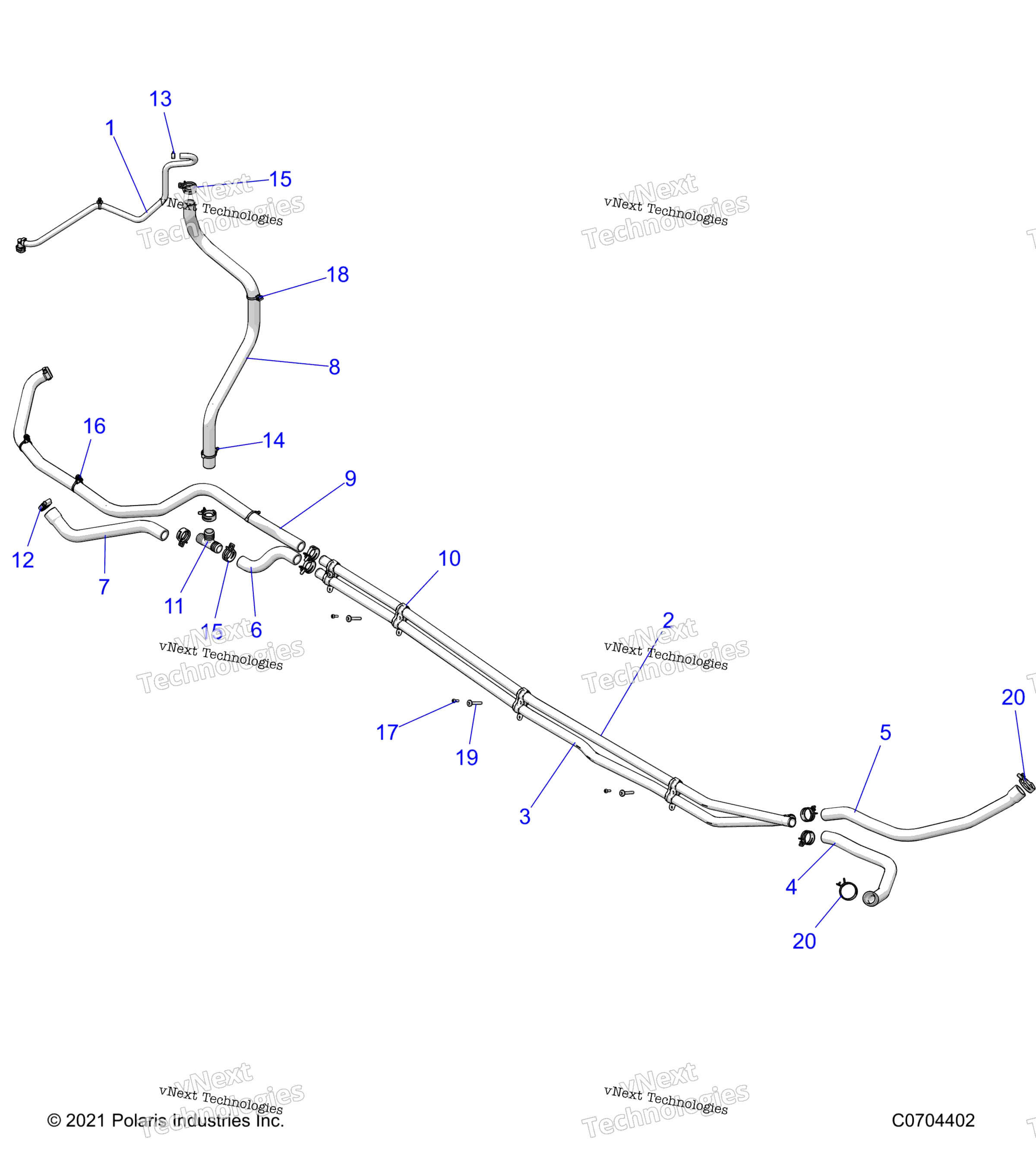 Двигатель, охлаждение Routing, Engine