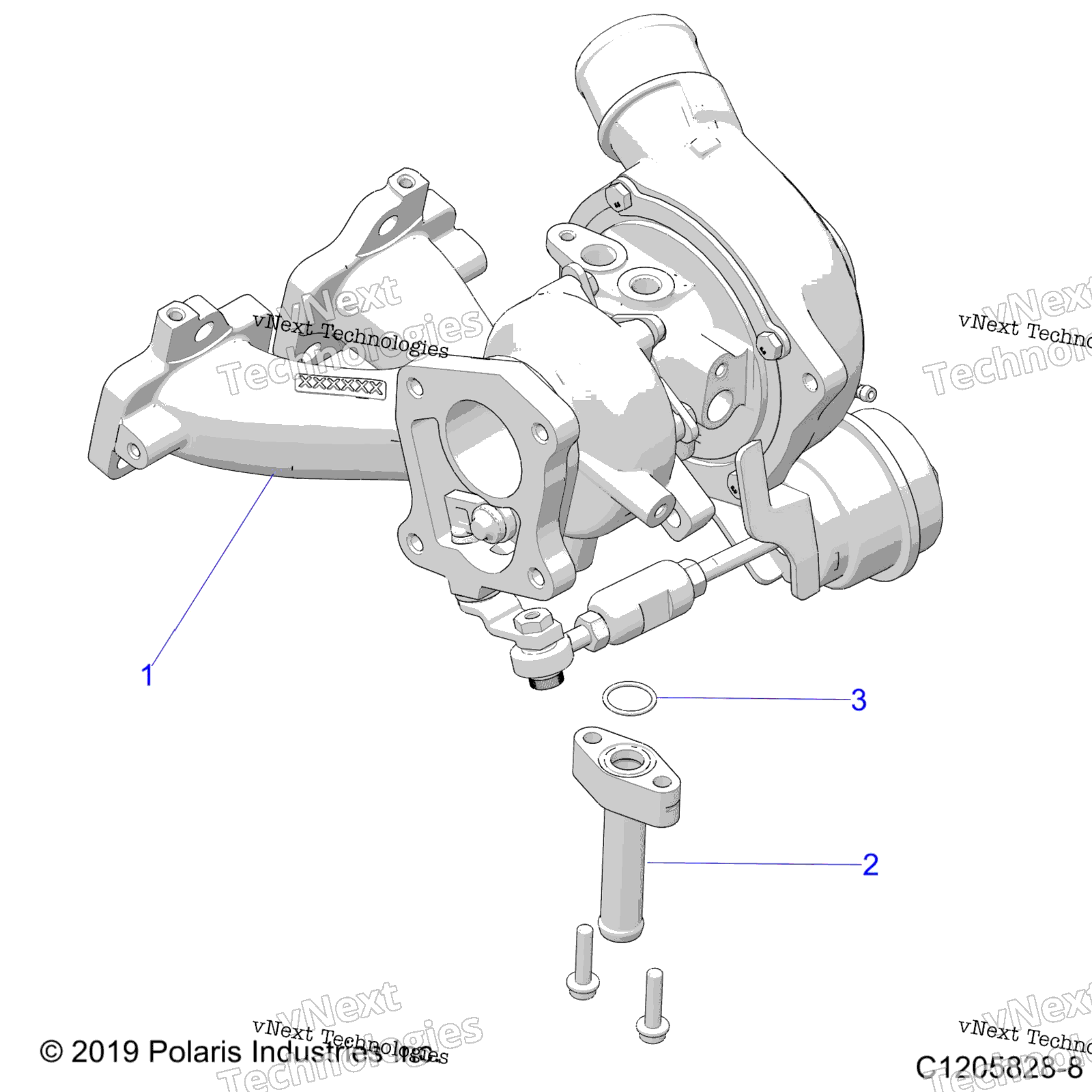Engine, Turbo Charger крепление