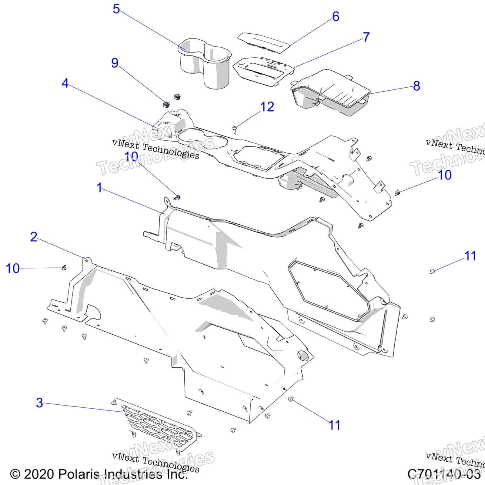 Body, Center Console Z22rge2kag / Bg / K2kan / Bn