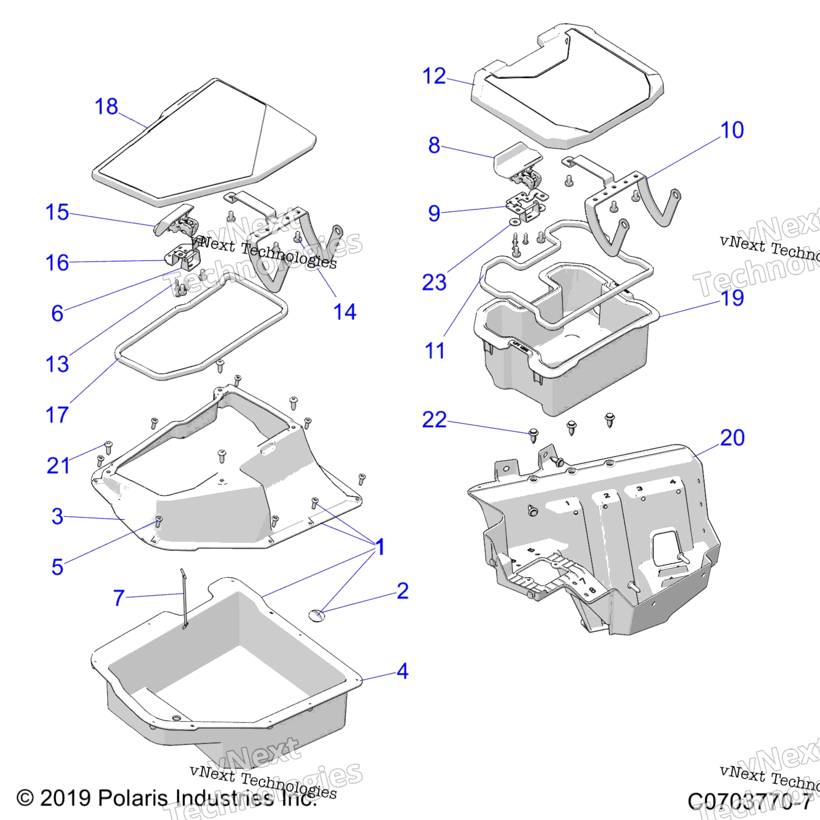 Body, передний Storage Z22rgl2kap / Al / Bk / Bp / Bt