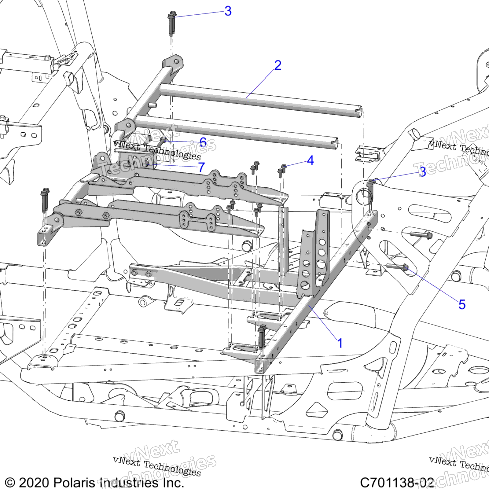 Chassis, сиденье и Center Console крепление Z22rgl2kap / Al / Bk / Bp / Bt