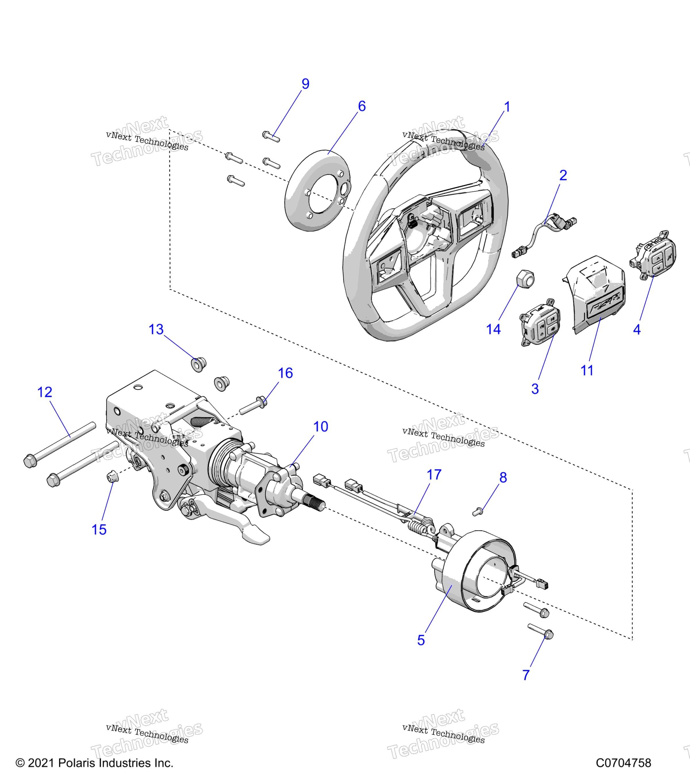 Steering, Upper, Premium / Ultimate