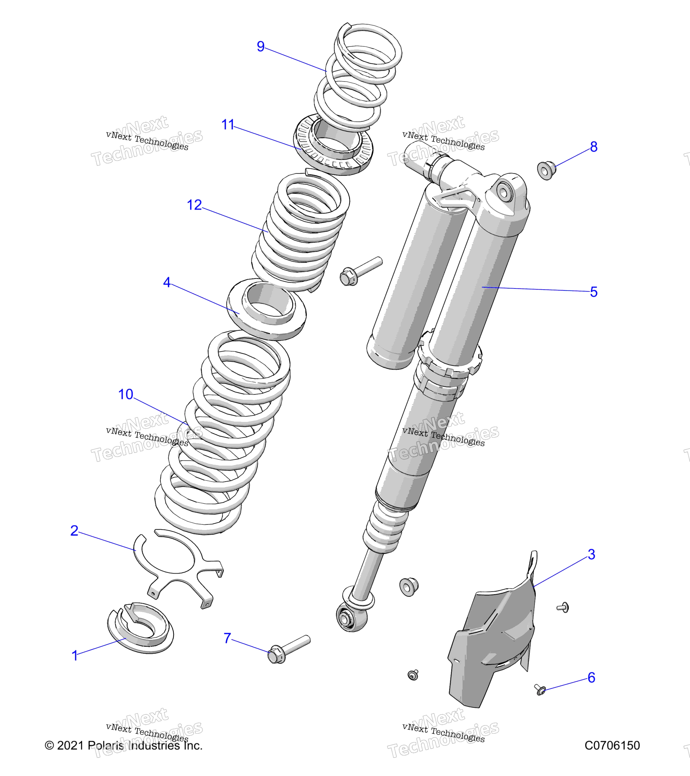 Подвеска, задний амортизатор Mounting, Deluxe