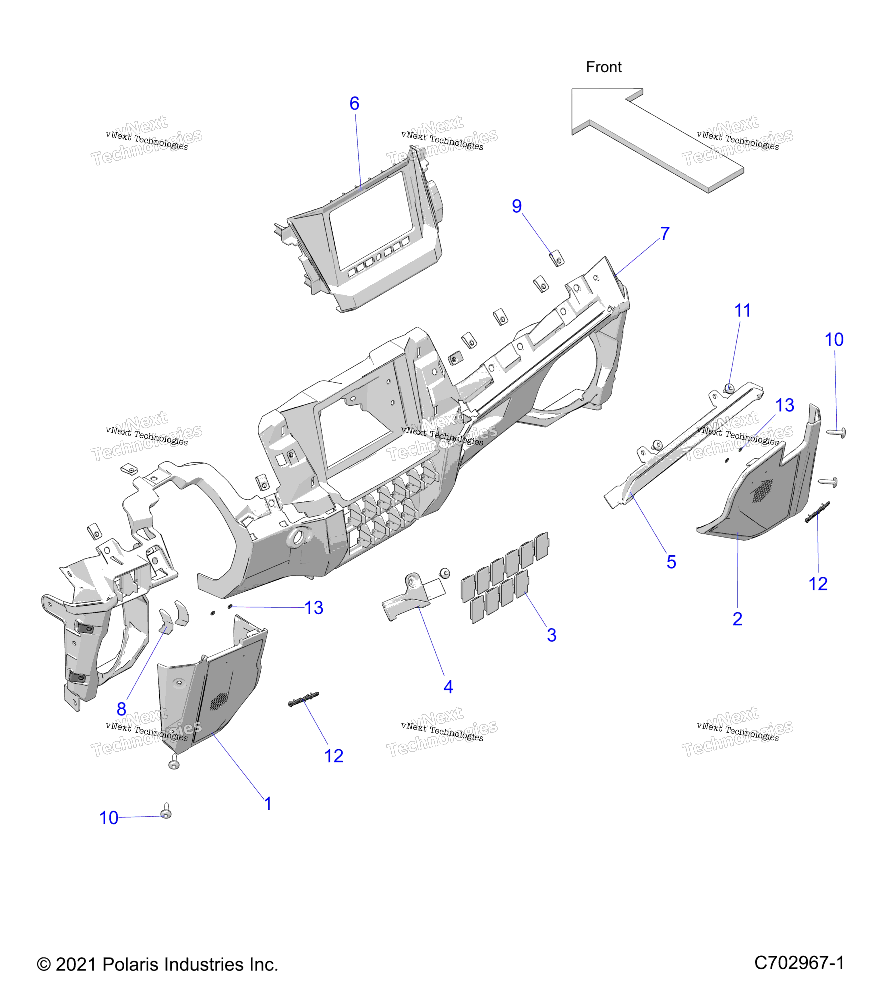 Кузов, панель приборов Lower