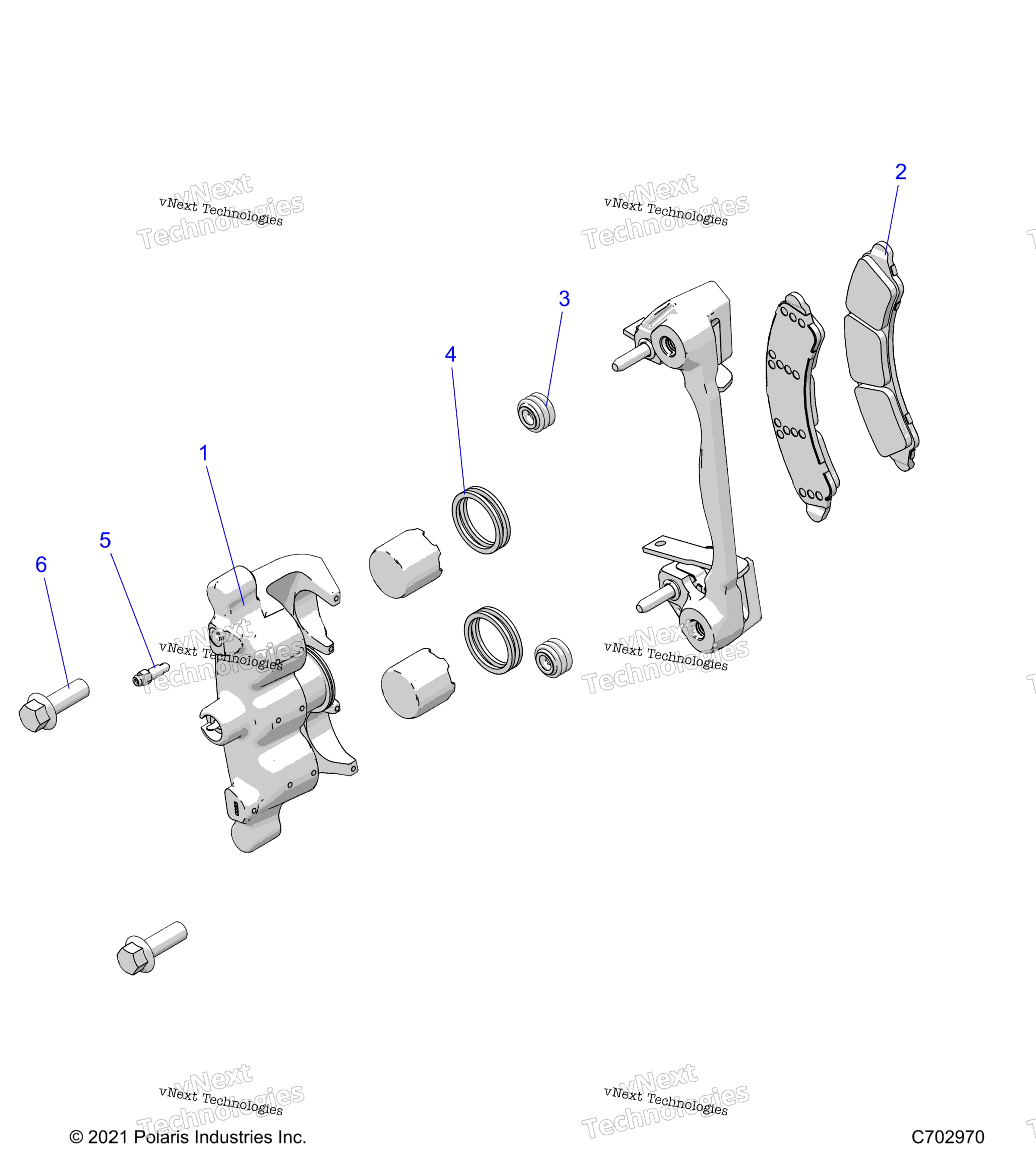 Brakes, Caliper, передний