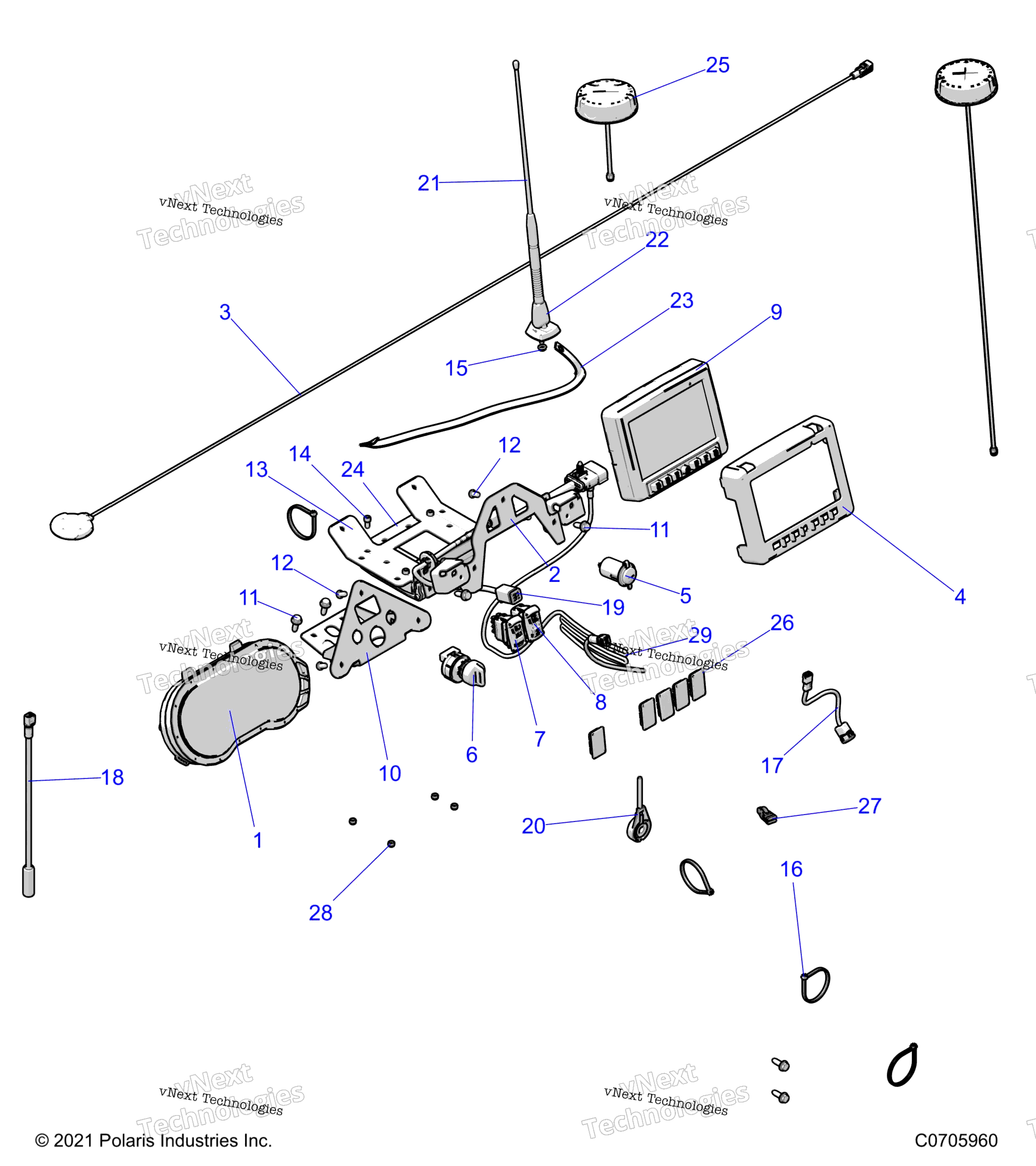 Electrical, Dash Instruments и Controls, Ride Command Z22n4k99ak / Ar / Bk / Br