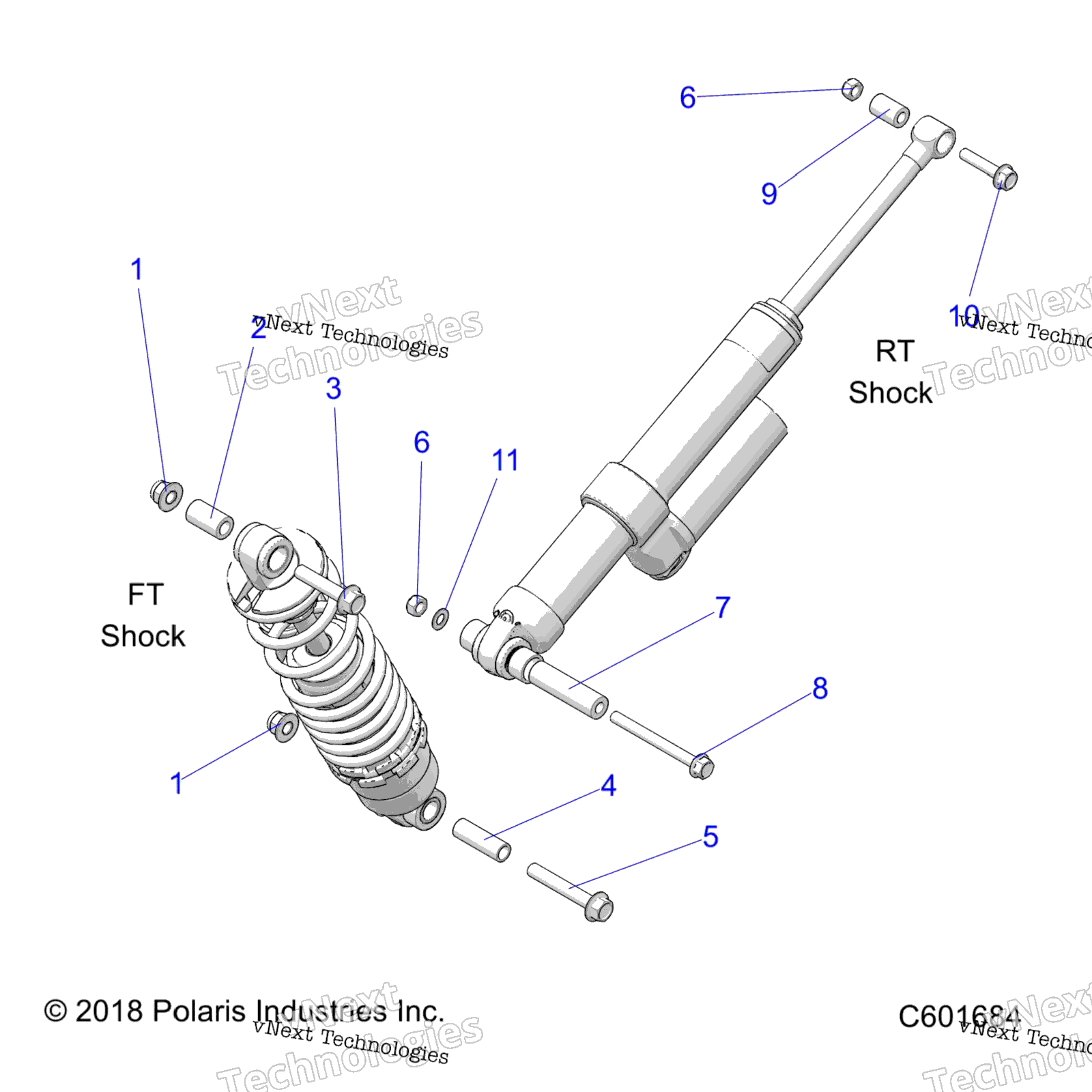 Suspension, Shock Mounting, задний Susp. All Options