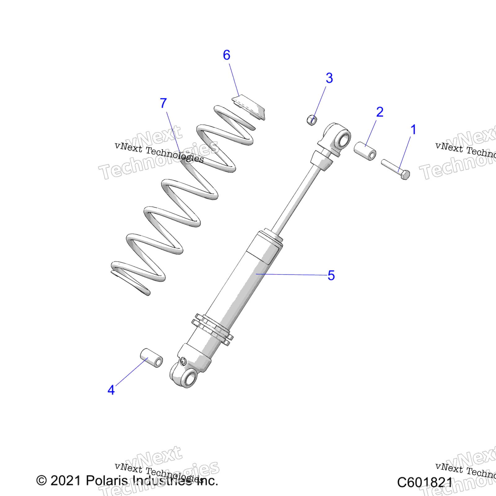 Suspension, Shock, задний Track (C601821)