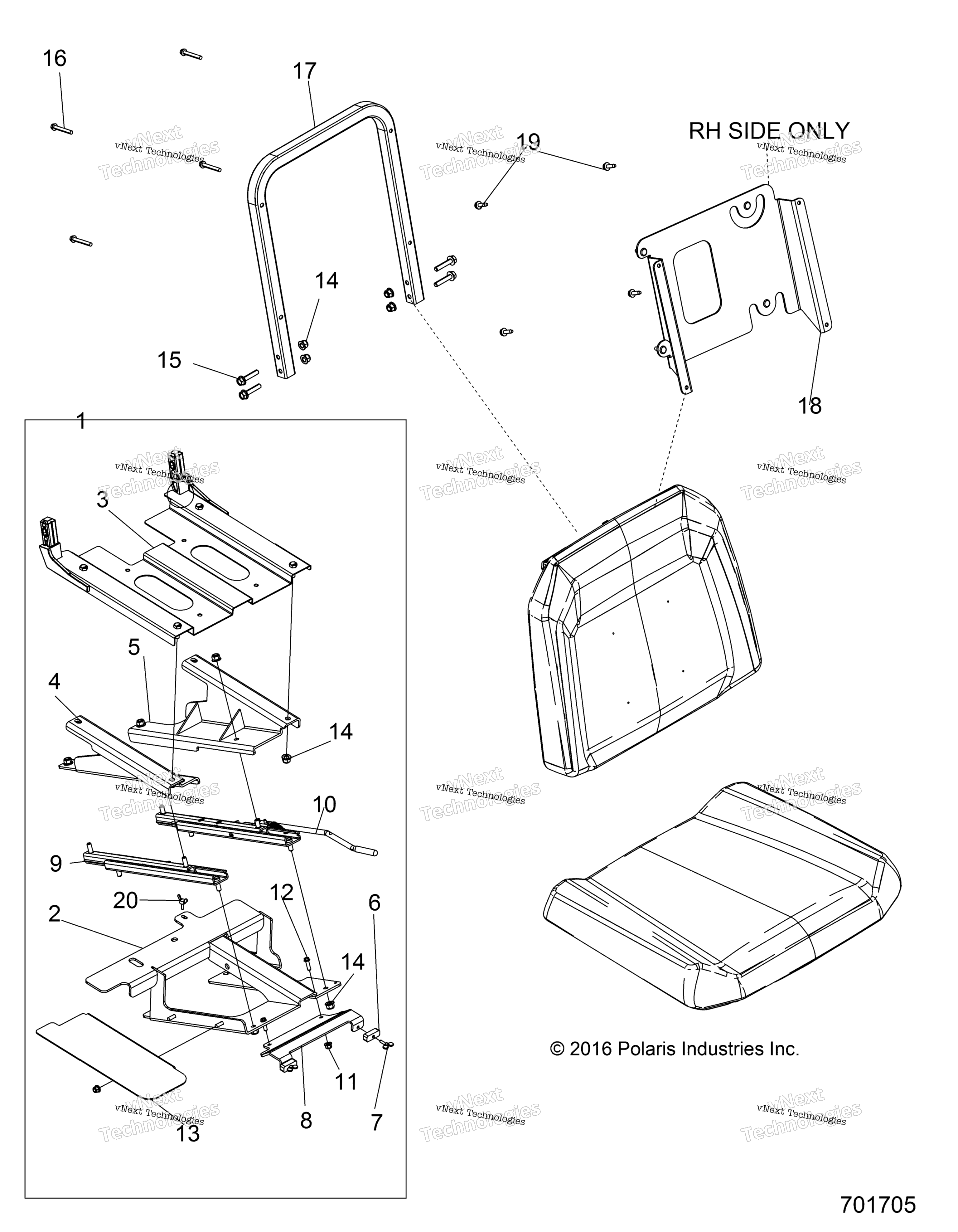 Body, слайдер Drivers сиденье R17rms57c1 / Ck / E1 / Ek / T57c1 / E1