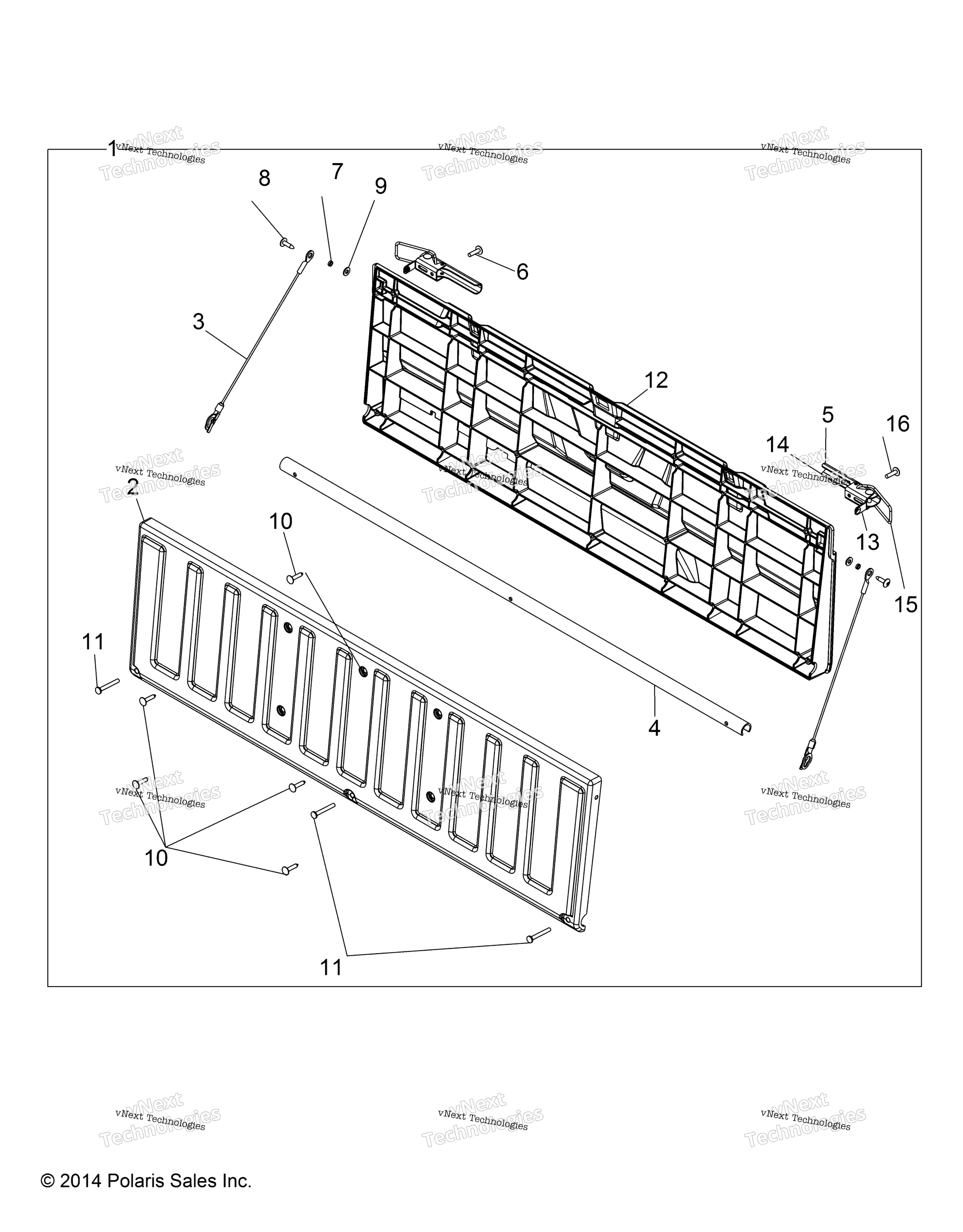 Body, Tailgate Asm. R17rme57f1 / S57c1 / F1 / Ck / E1 / Ek / T57c1 / E1 / A57f1