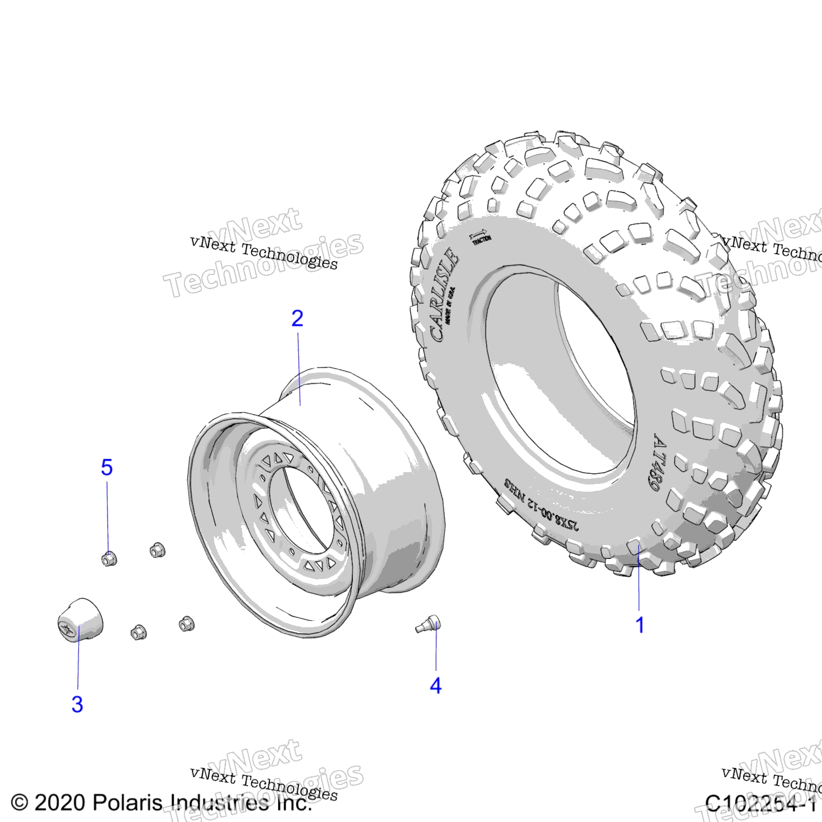 Колёса, передние Tire A22swe57f1/S57c1/C5