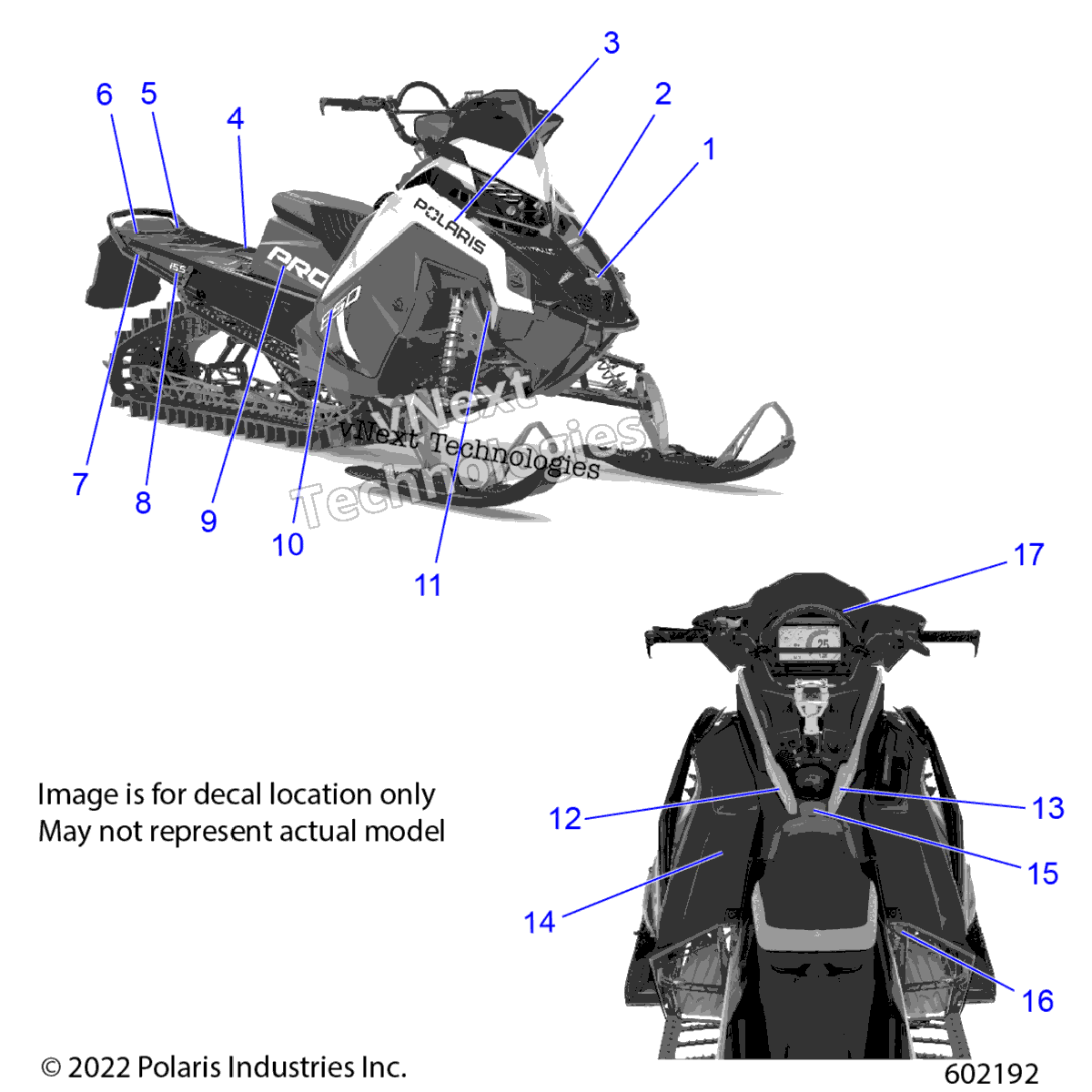 Body, Decal, Polaris Blue Side панель W / White Accent