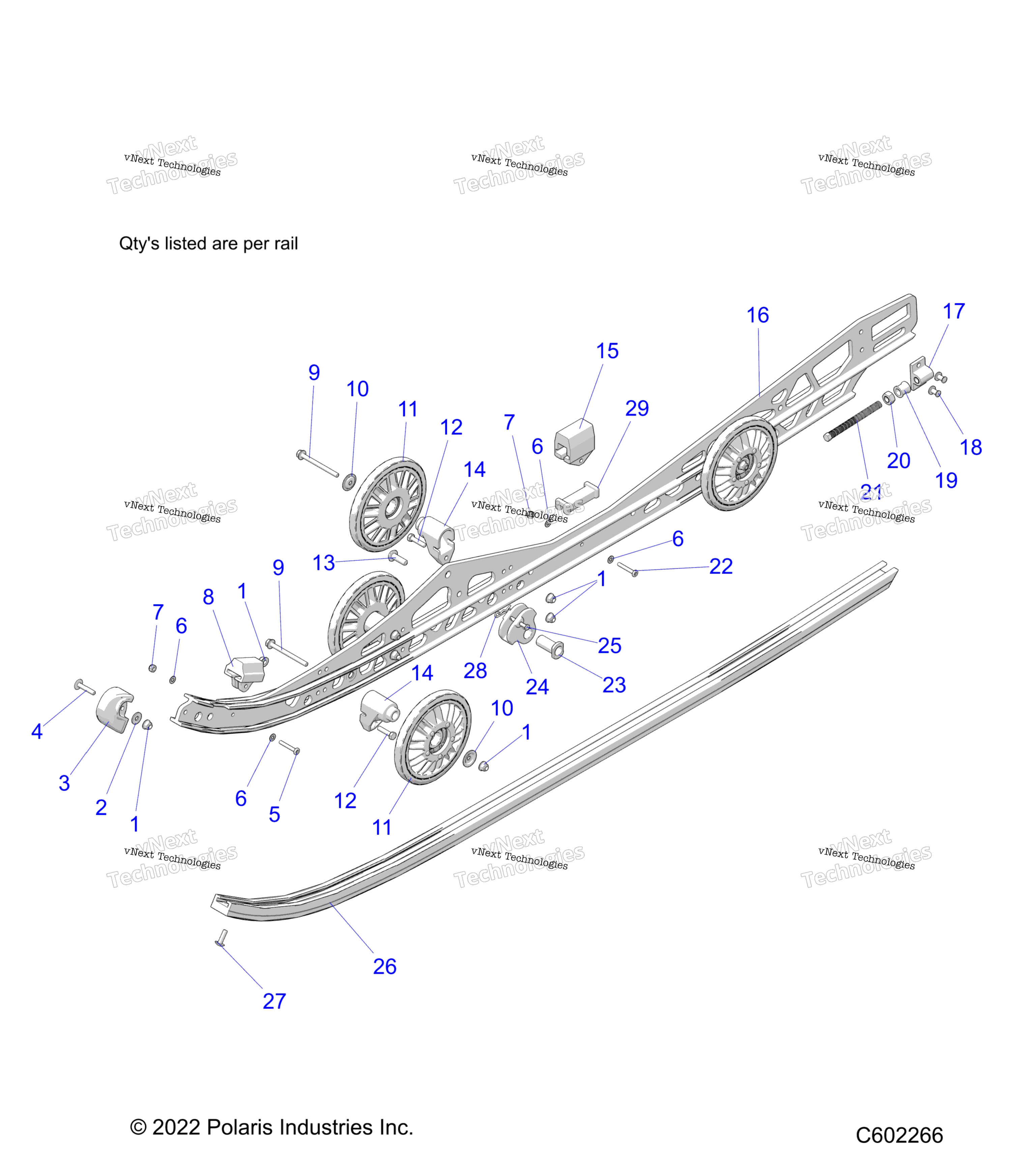 Suspension, Rail Beam Lh / Rh (C602266