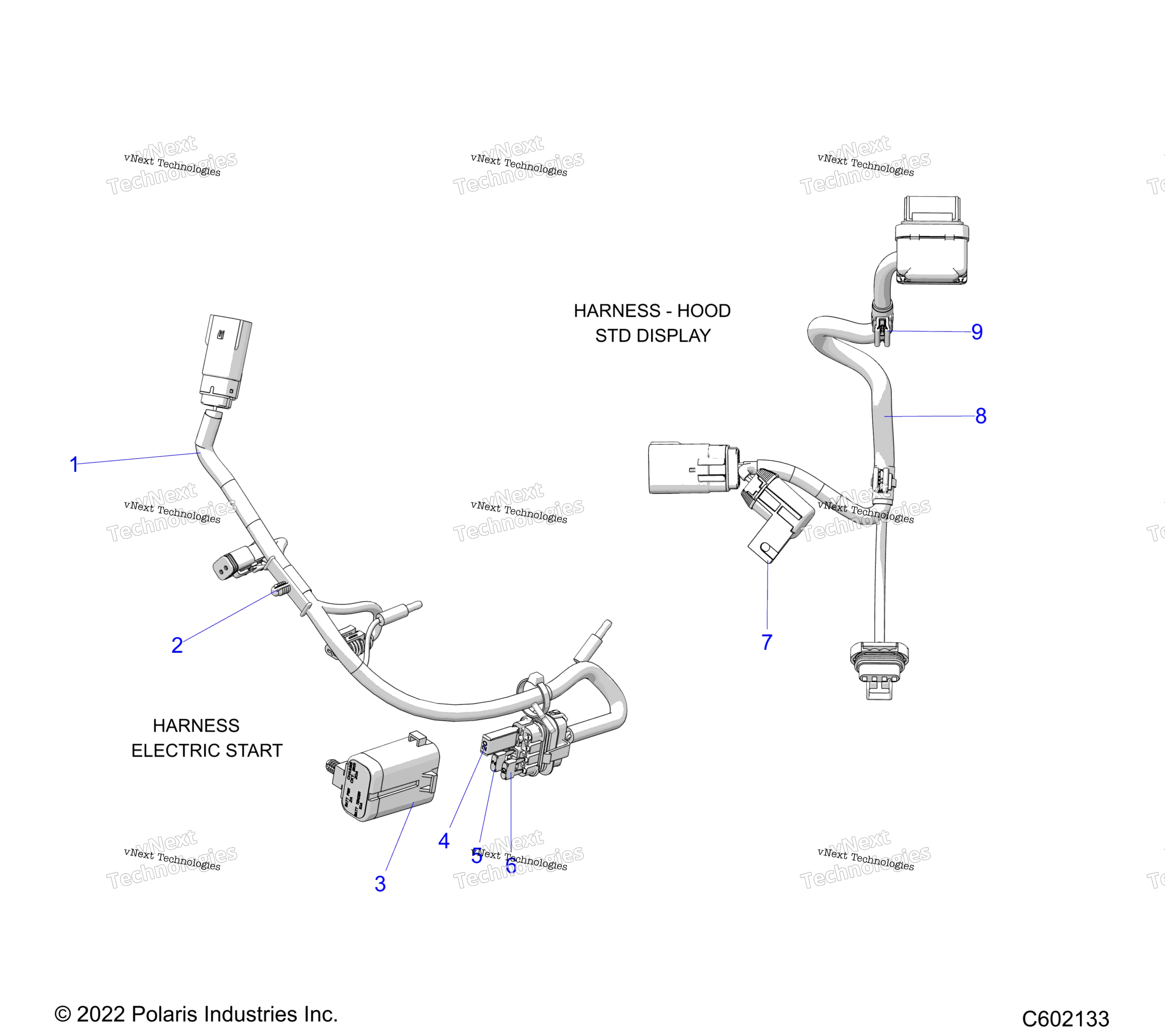 Electrical, провод Harness, Hood, Elec. Start
