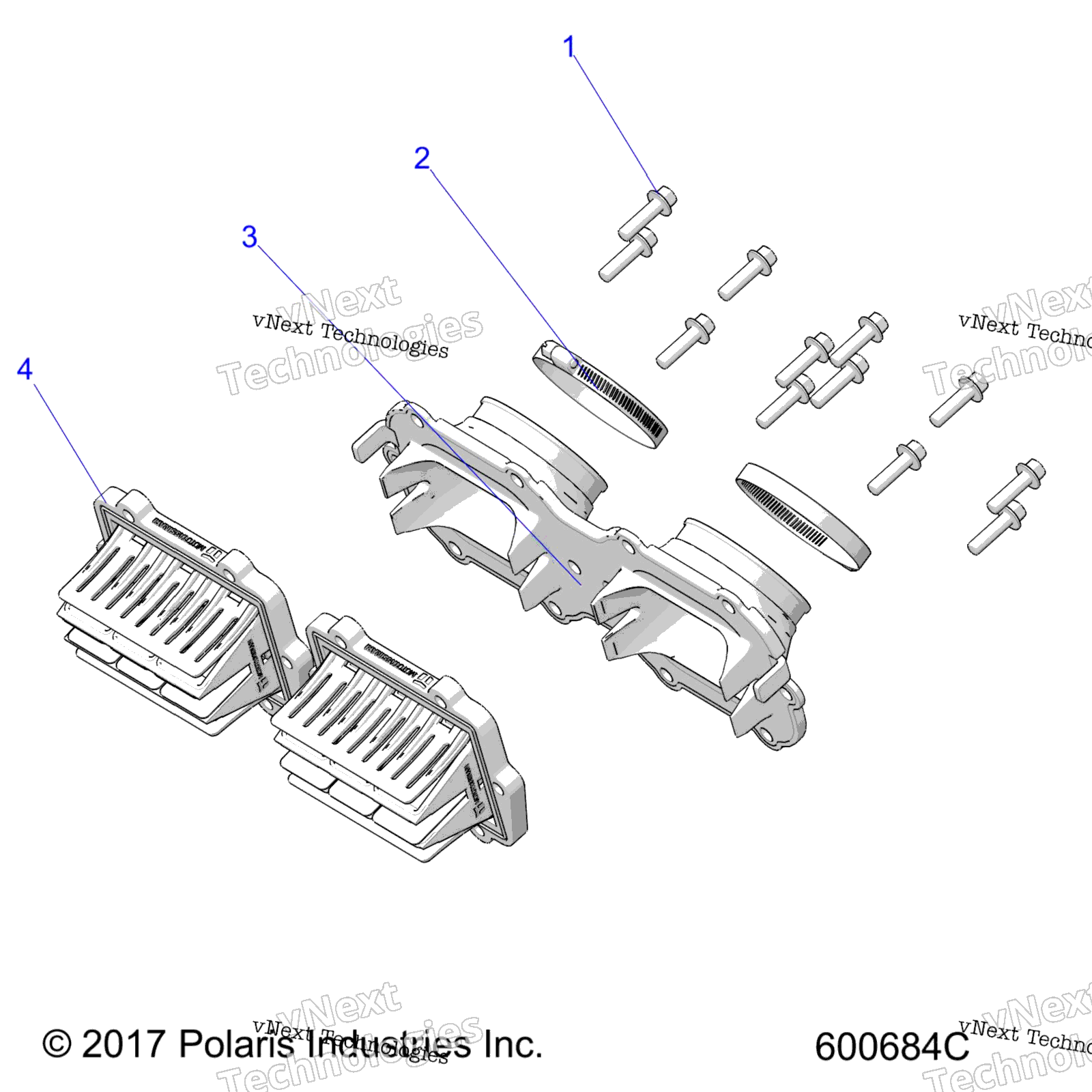 Engine, Reed клапан & Throttle кузов Adaptor