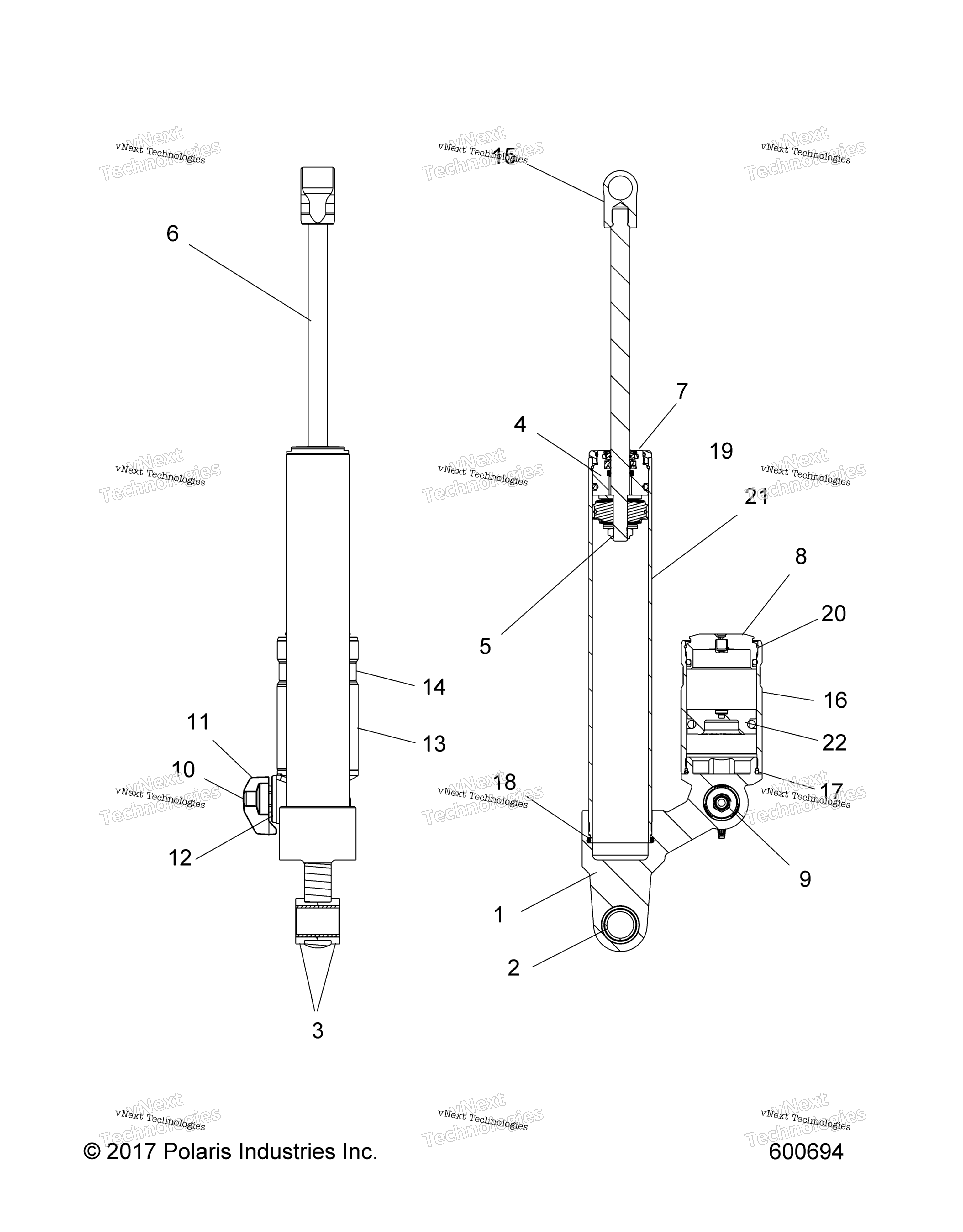 Suspension, Shock, задний Track 7044624