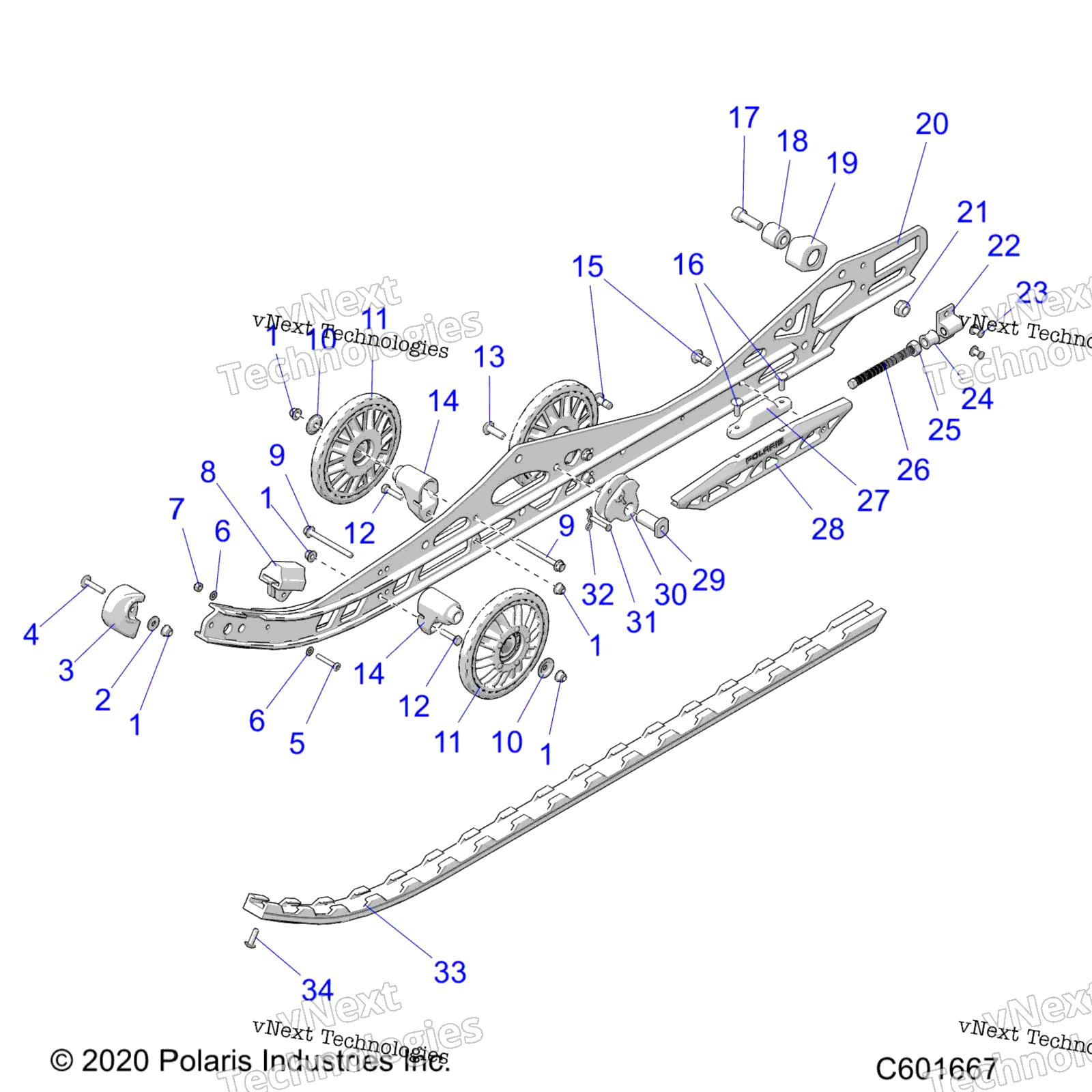 Suspension, Rail Beam Lh / Rh