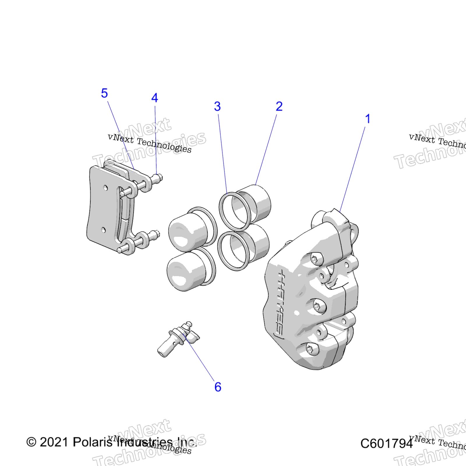 Brakes, Caliper Asm. All опции