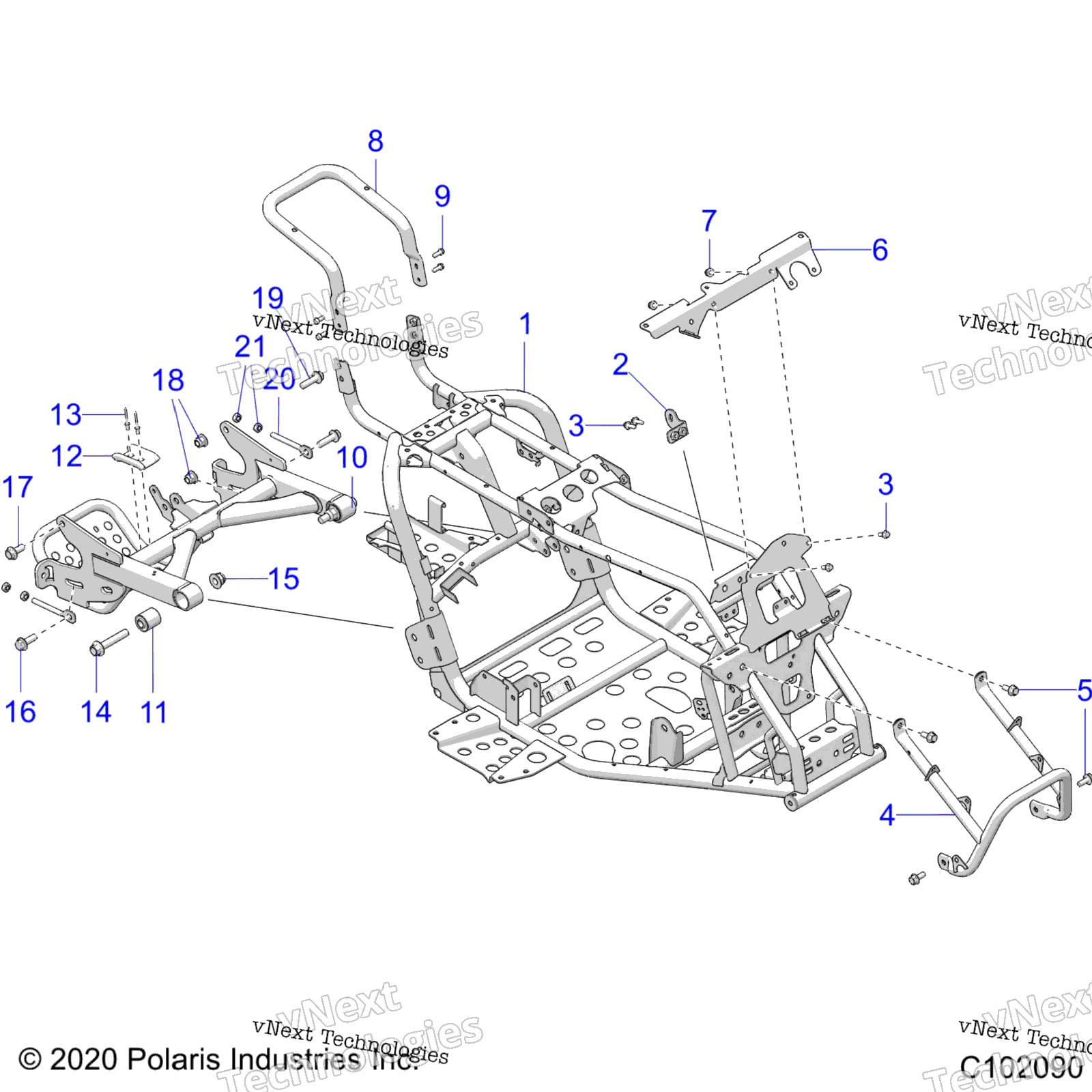 Chassis, рама Asm & Swingarm A23hbbo7b3 / B7