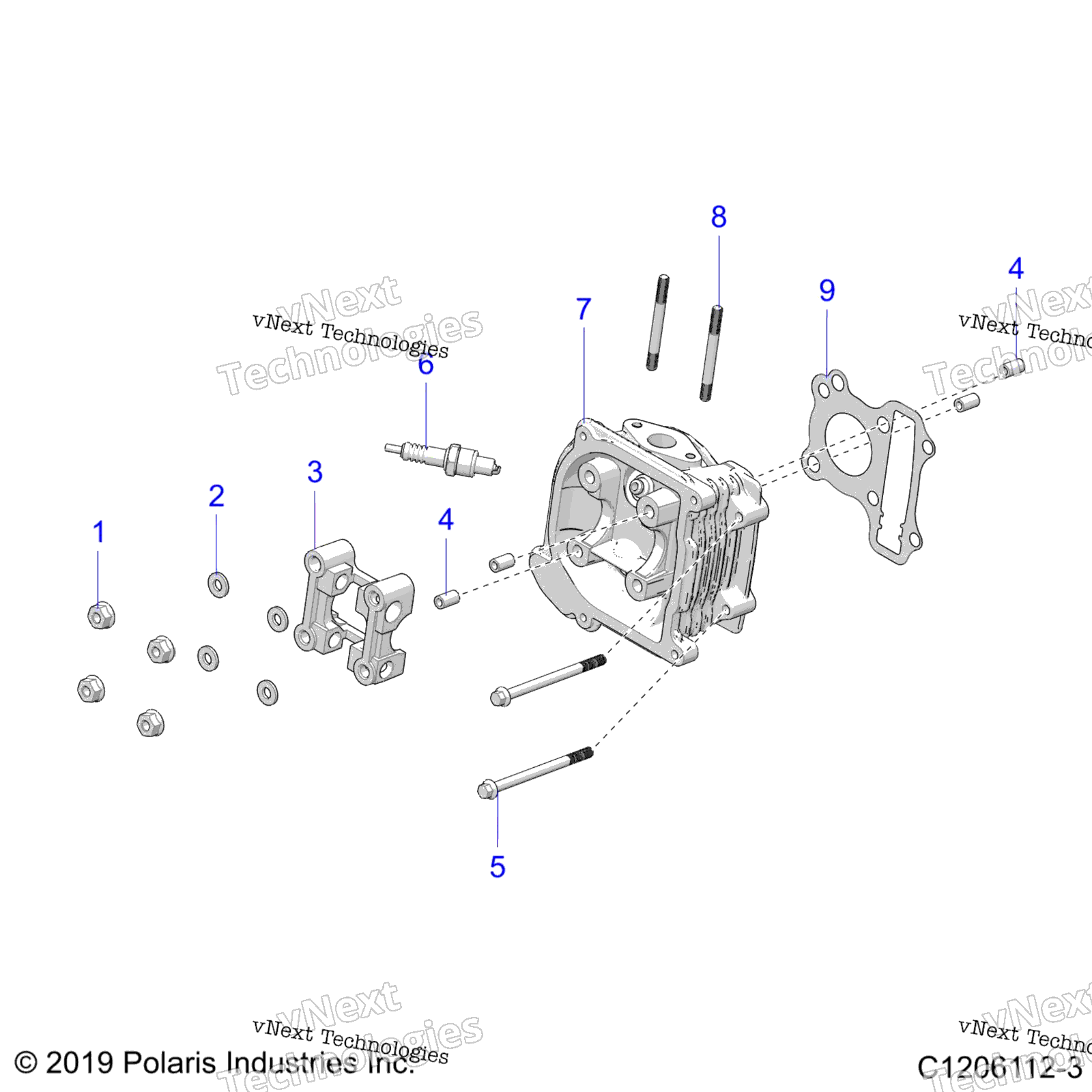 Двигатель, цилиндр Head Asm A23hbbo7b3/B7