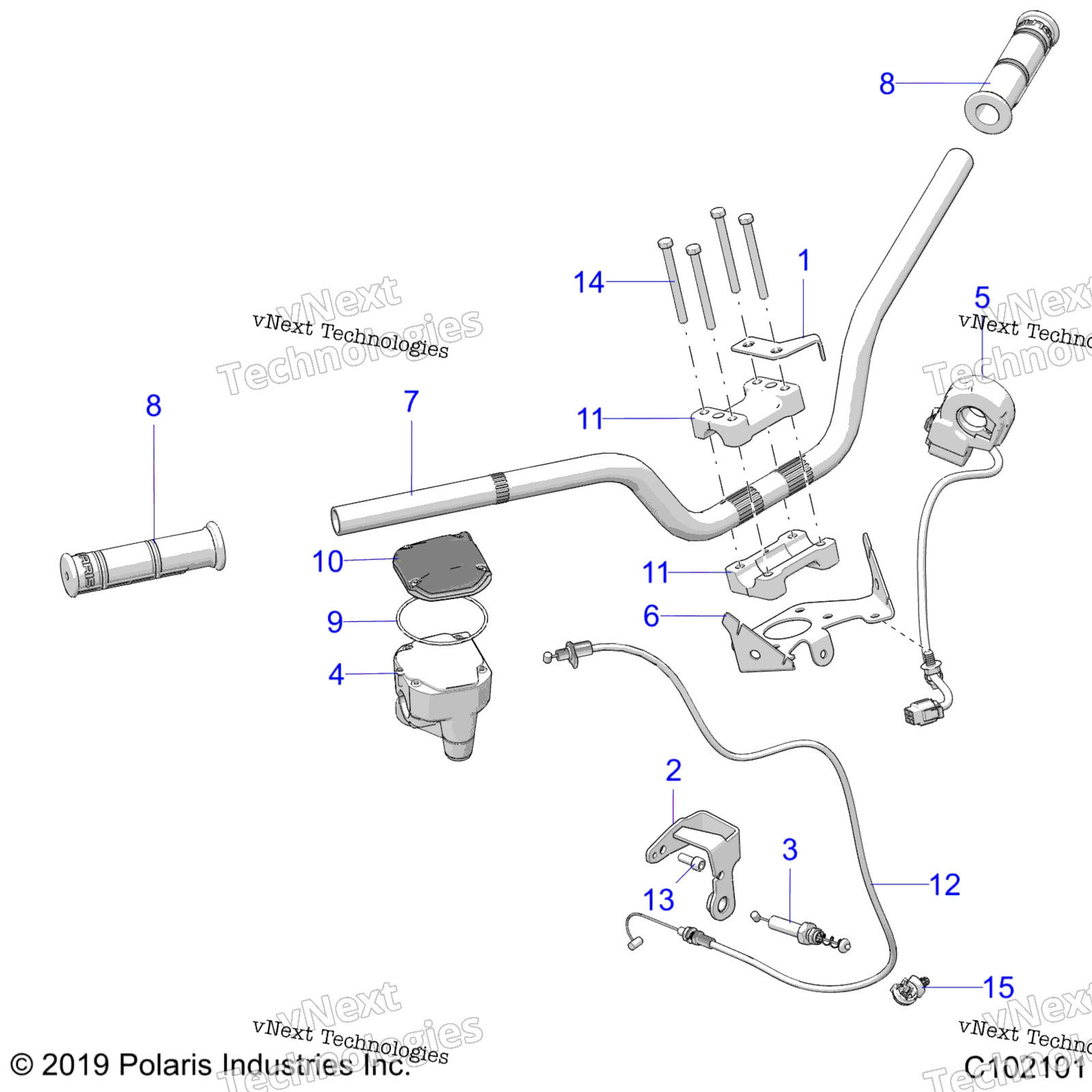 Steering, Handlebars A23hbbo7b3 / B7