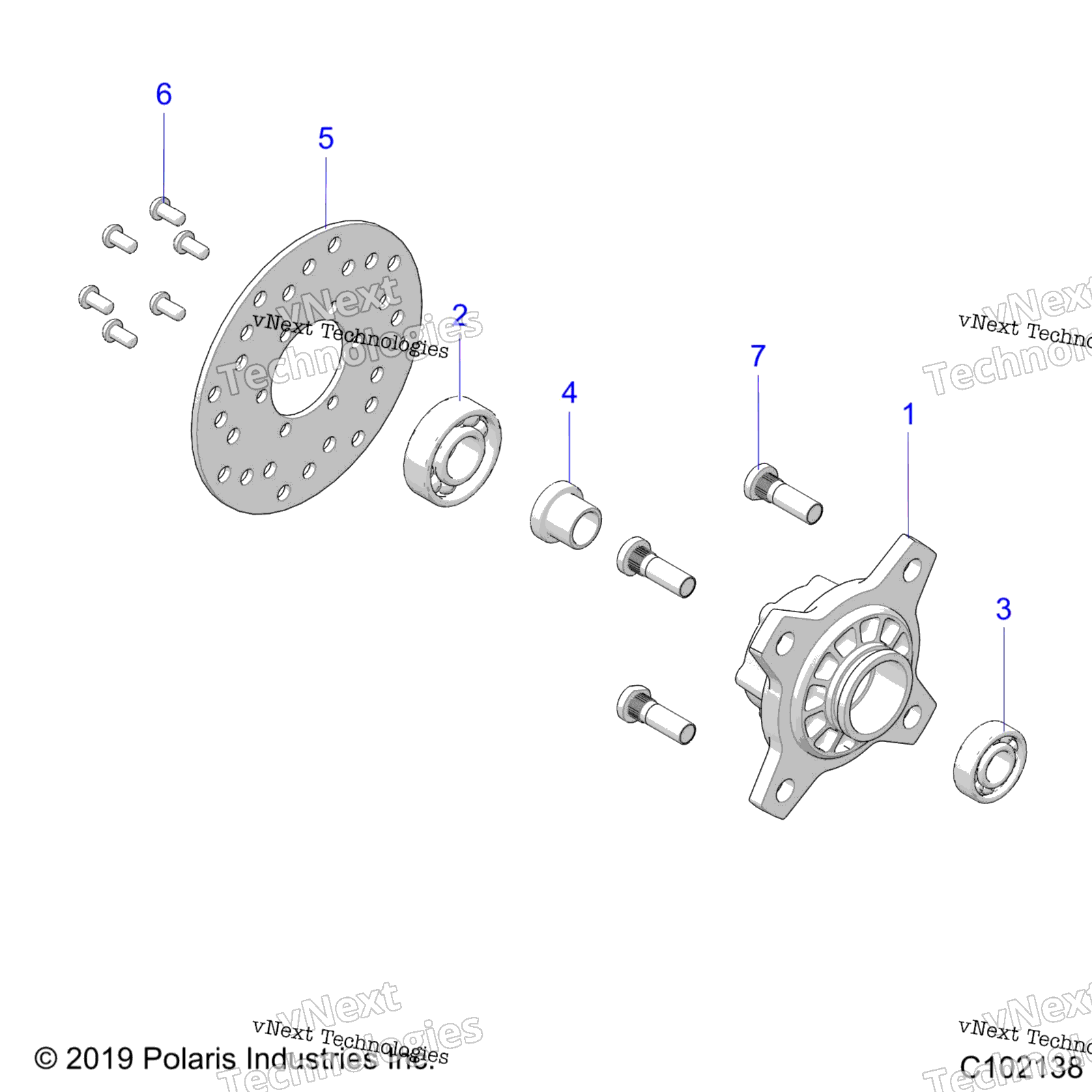 Колёса, передние Hub And Brake Disk A23hbbo7b3/B7
