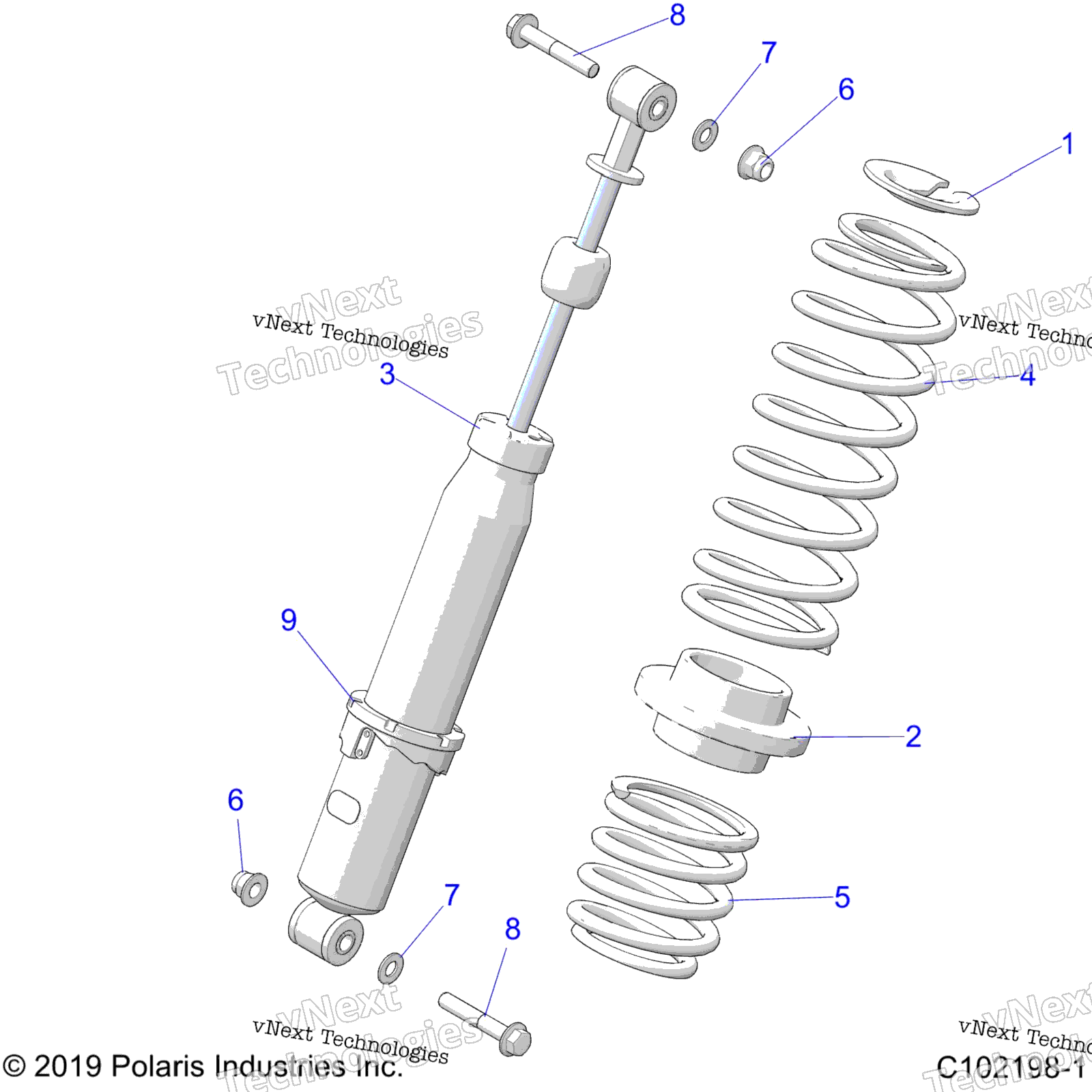 Suspension, Shock, задний A23sge95fn / S95cn / S95fn