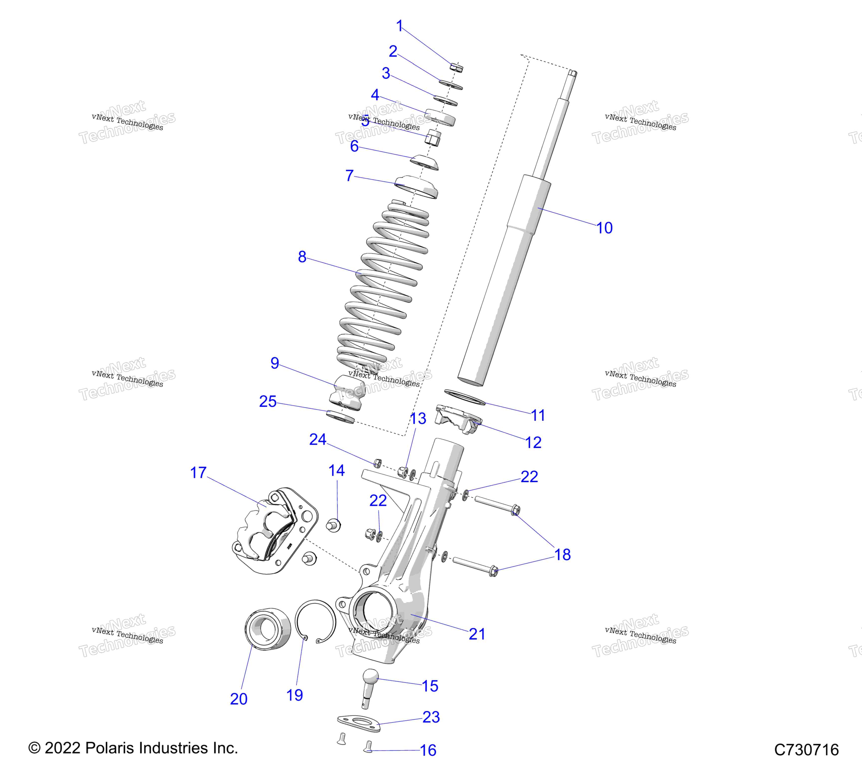 Подвеска, передняя Strut R22rca57a1/A7