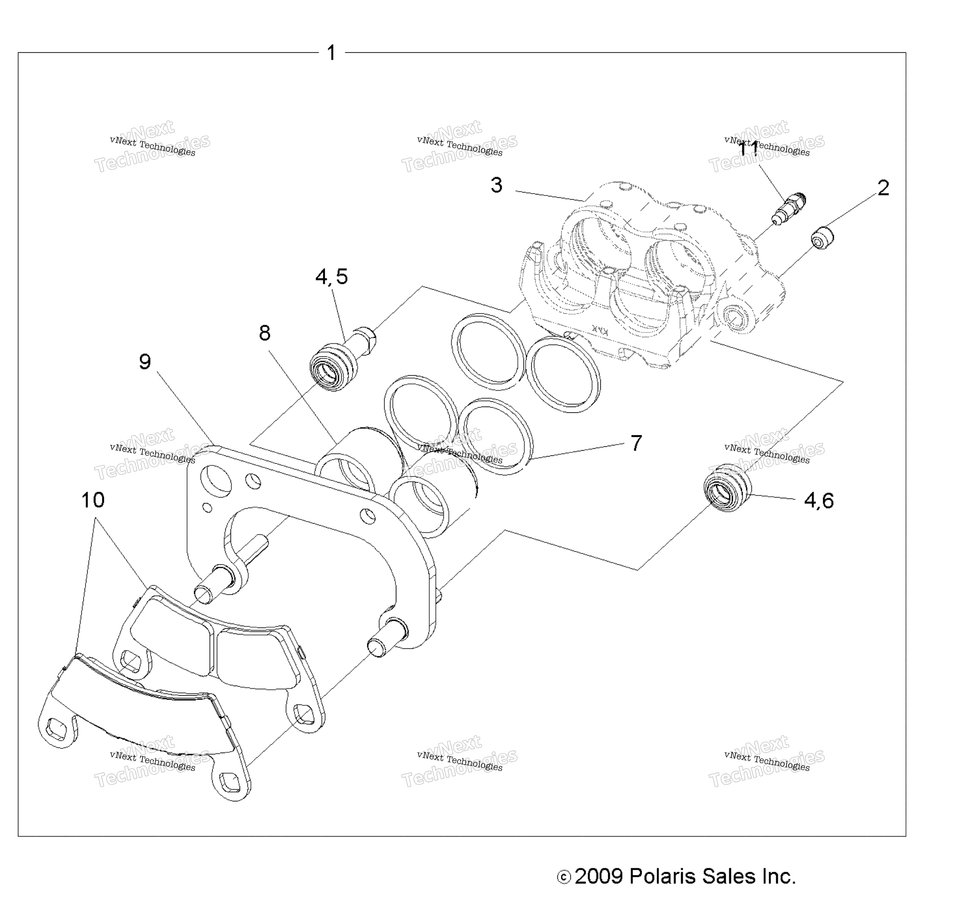 Brakes, Caliper, передний