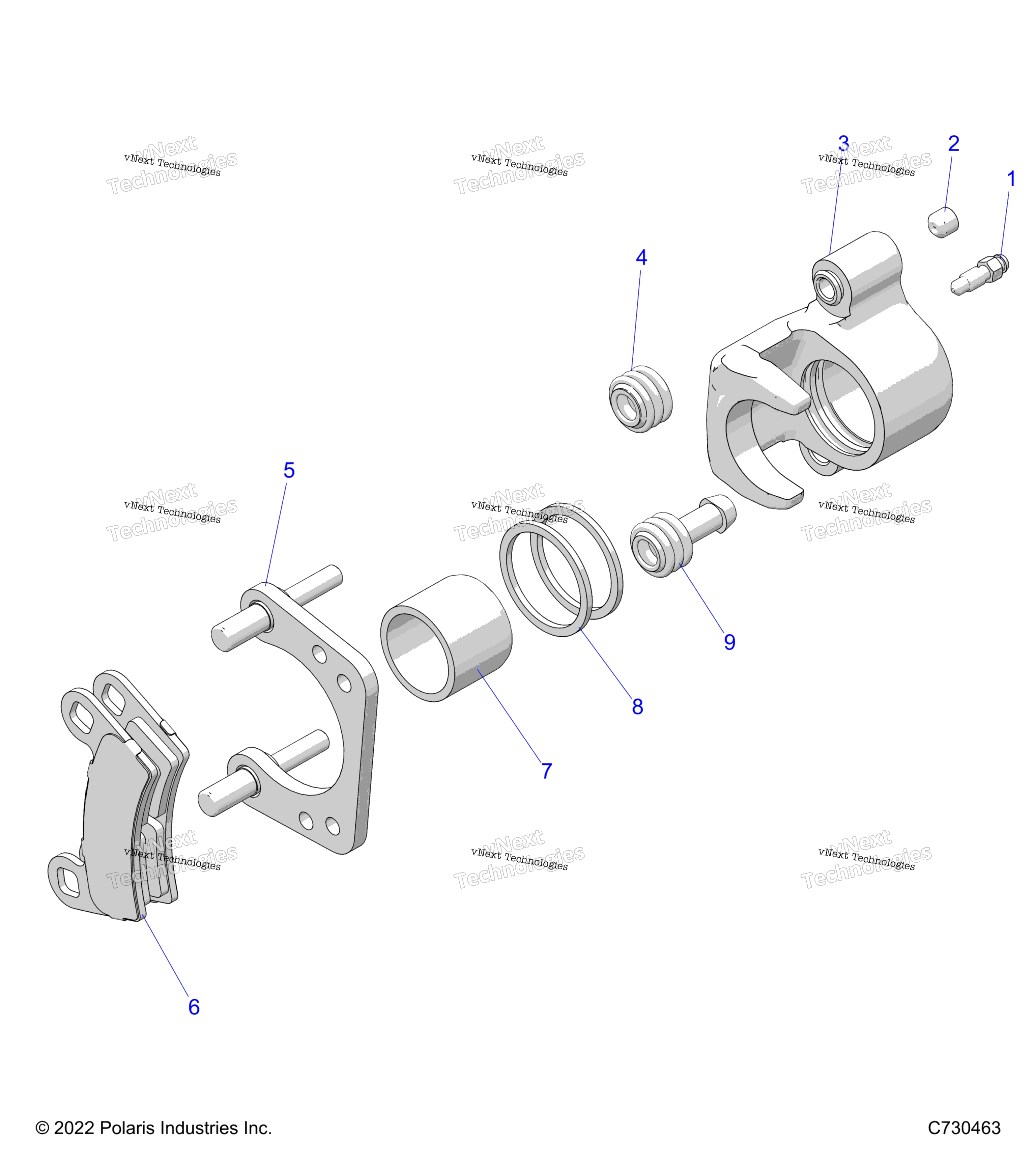 Brakes, Caliper, задний